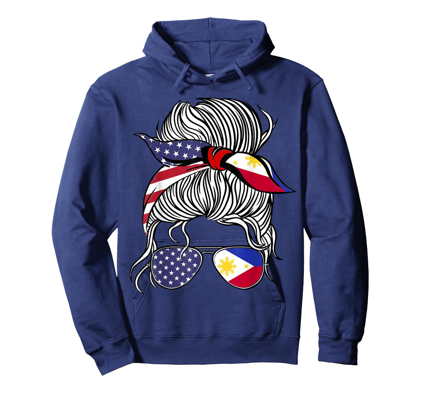 American Filipina Patriot Flag Women Girl Philippines Grown T-Shirt