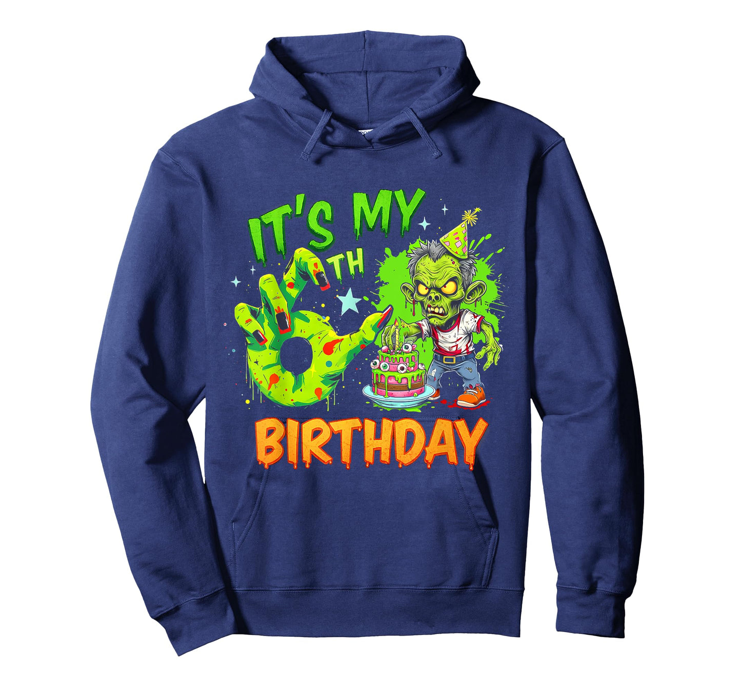 It's My 6Th Birthday Zombie Lover 6 Year Old Horror Bday T-Shirt
