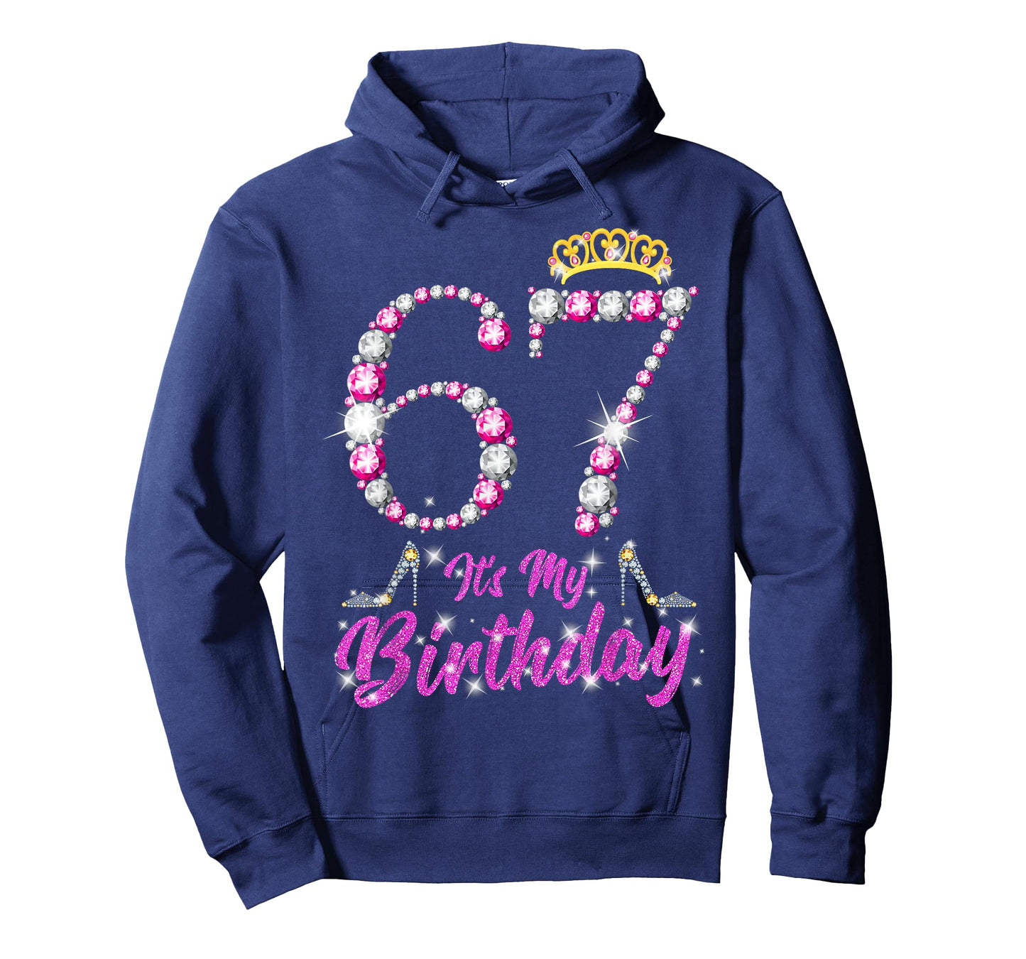 It's My 67th Birthday Queen Tiara Shoes 67 Yrs Old Bday Gift T-Shirt