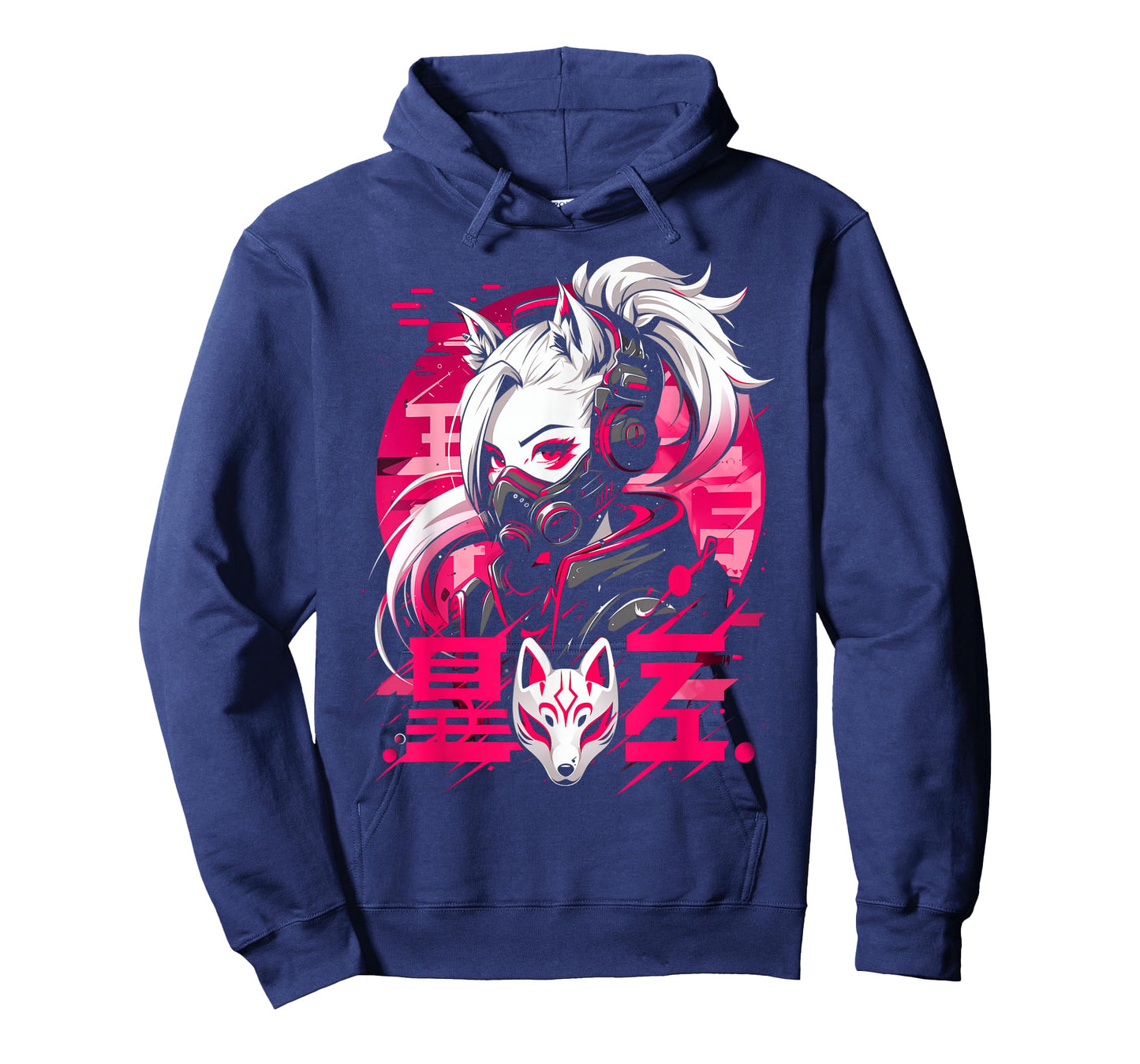 Anime Manga Cyberpunk Aesthetic Techwear Harajuku Kitsune T-Shirt