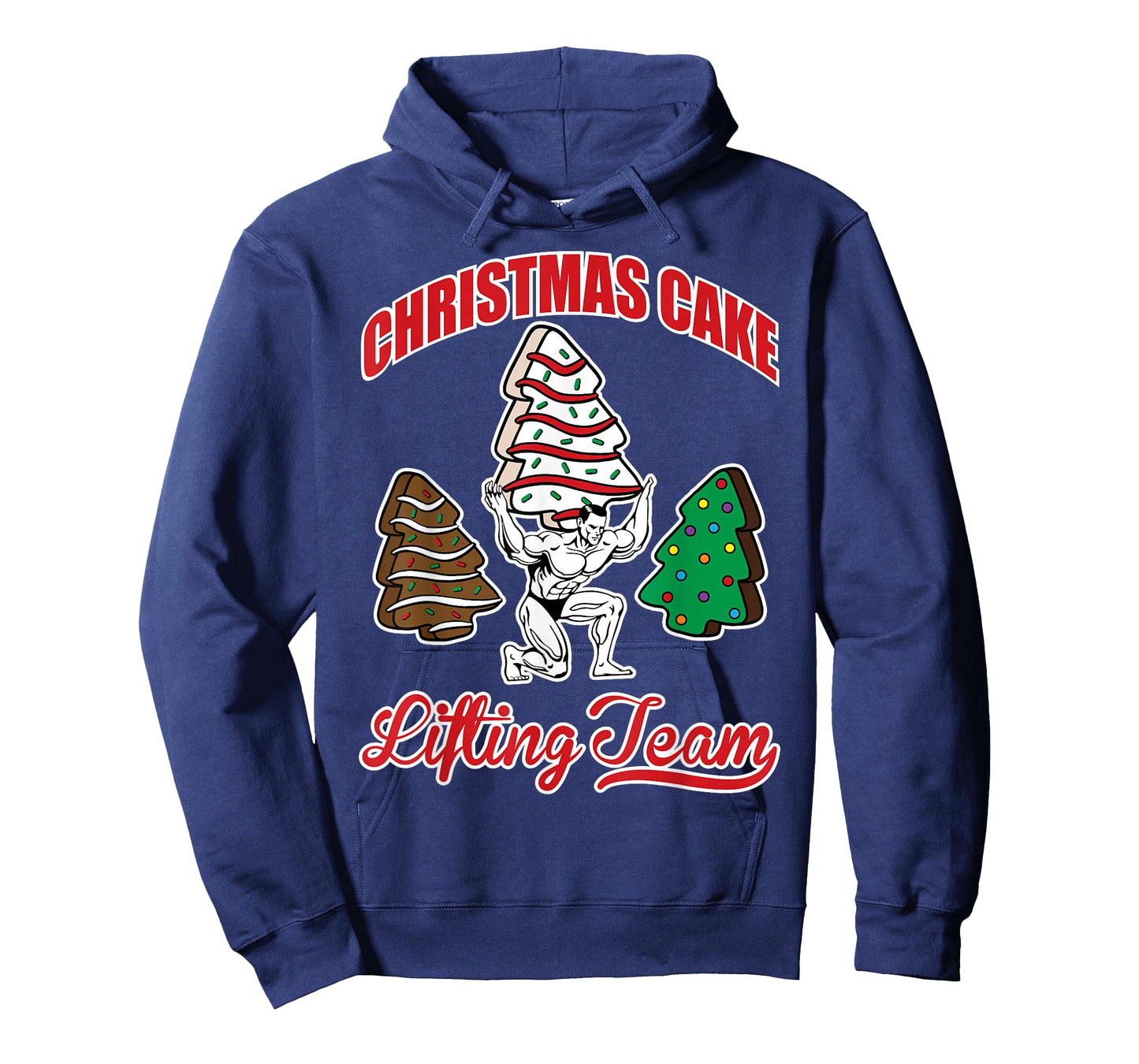 Christmas Cake Lifting Team Funny Gym Fitness Weightlifting T-Shirt