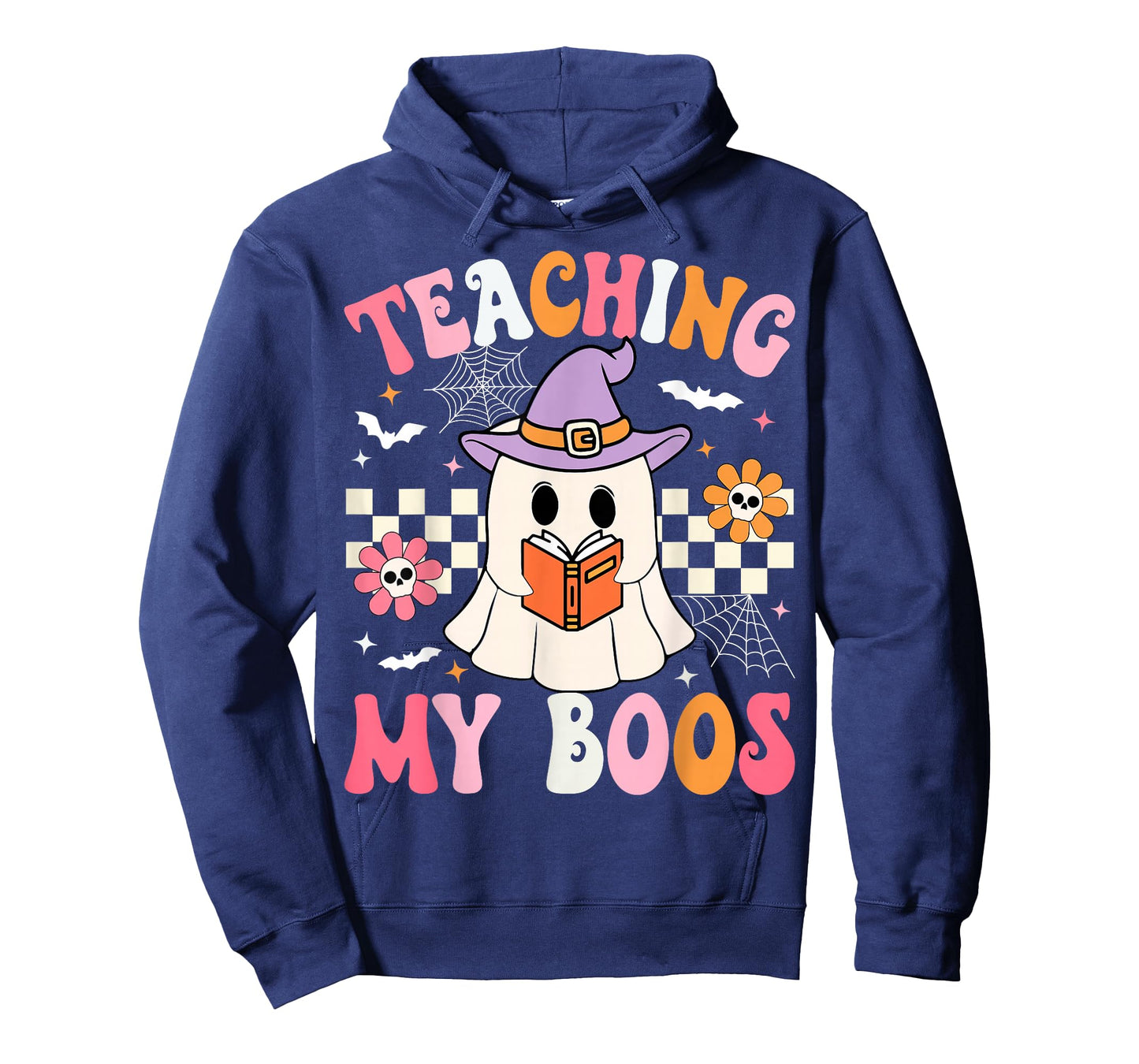 Groovy Teaching My Boos Teacher Ghost Halloween Teacher T-Shirt