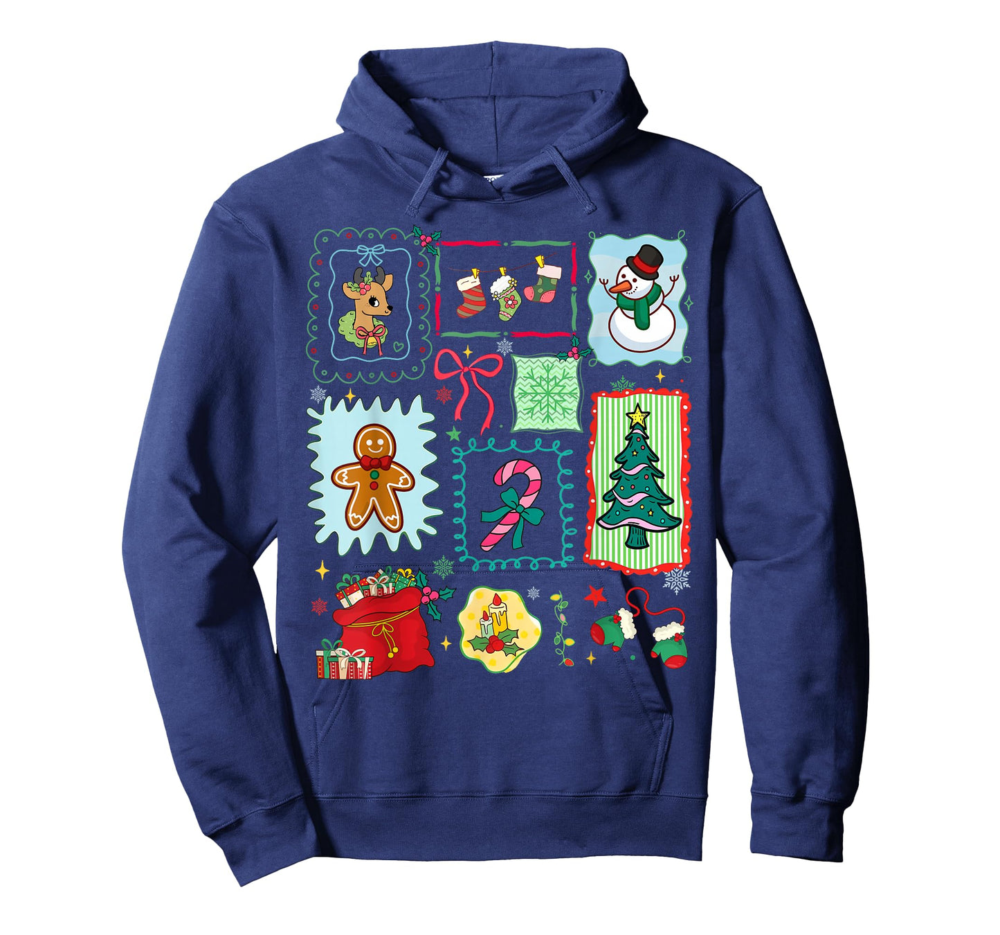 Merry Christmas Tree Santa Gingerbread Coquette Bow Snowman T-Shirt