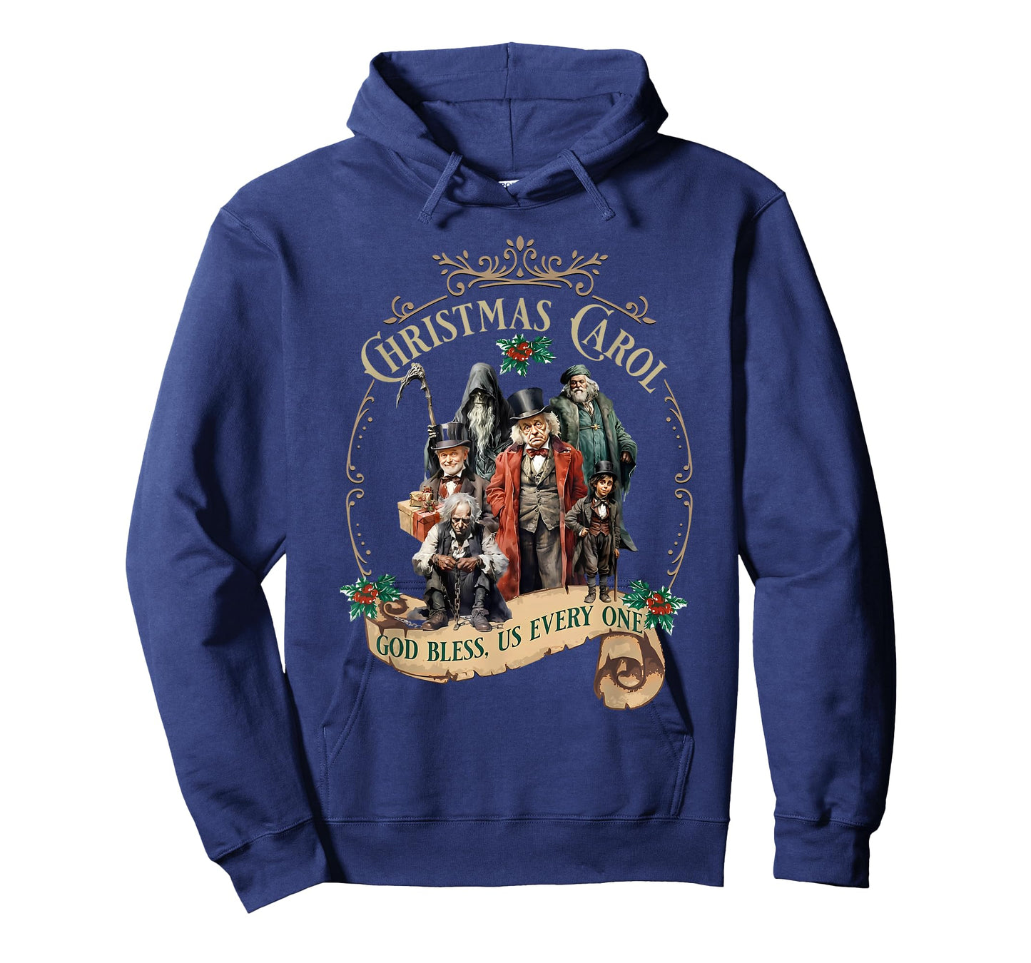 Vintage Funny Christmas Carol God Bless Us Every One Bookish T-Shirt