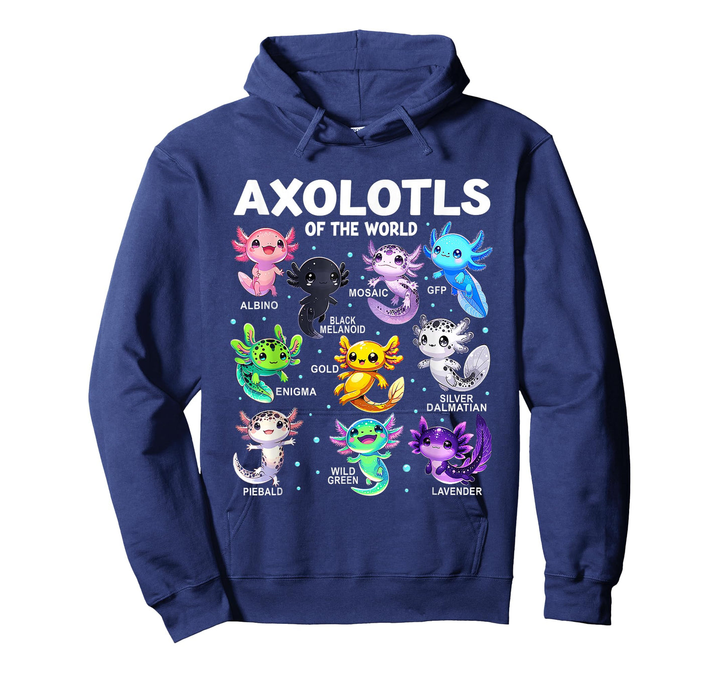 Kawaii Axolotls of The World Graphic Tees Axolotl Animals T-Shirt