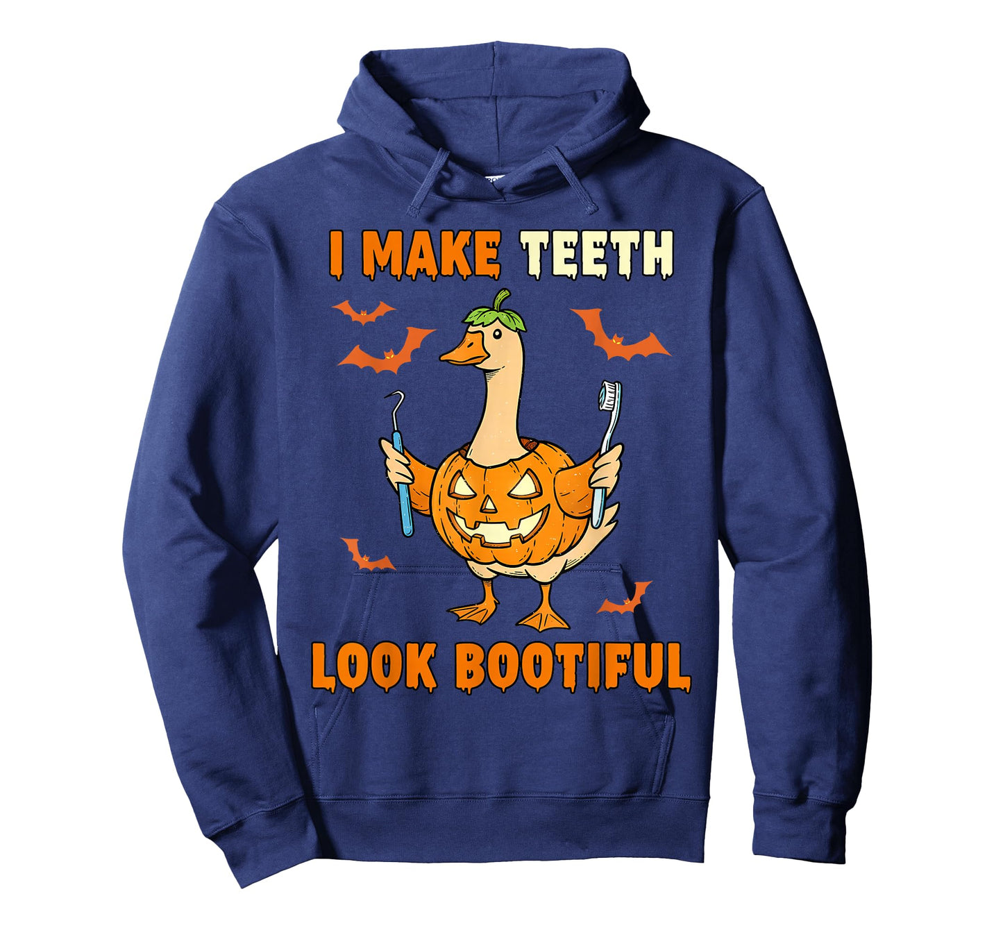 I Make Teeth Look Bootiful Goose Halloween Ghost Dentist T-Shirt