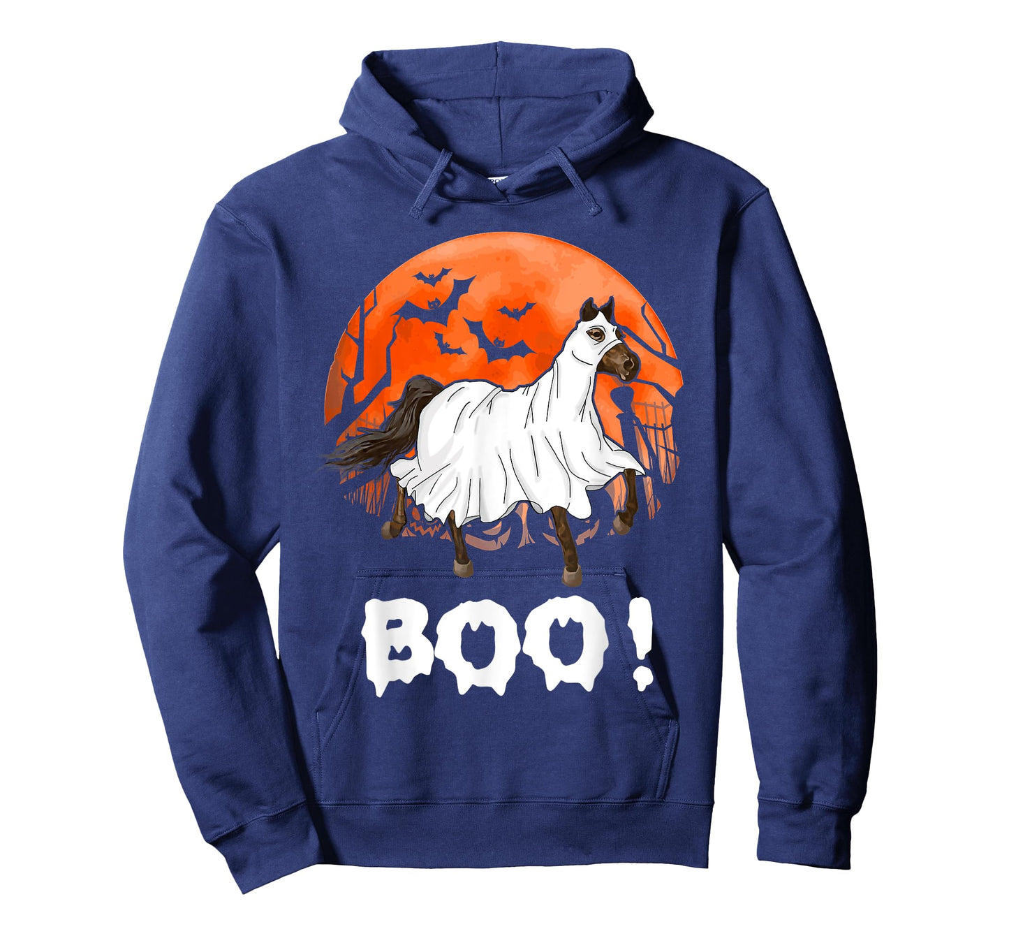 Funny Ghost Boo Horse Equestrian Lover Halloween Costume T-Shirt