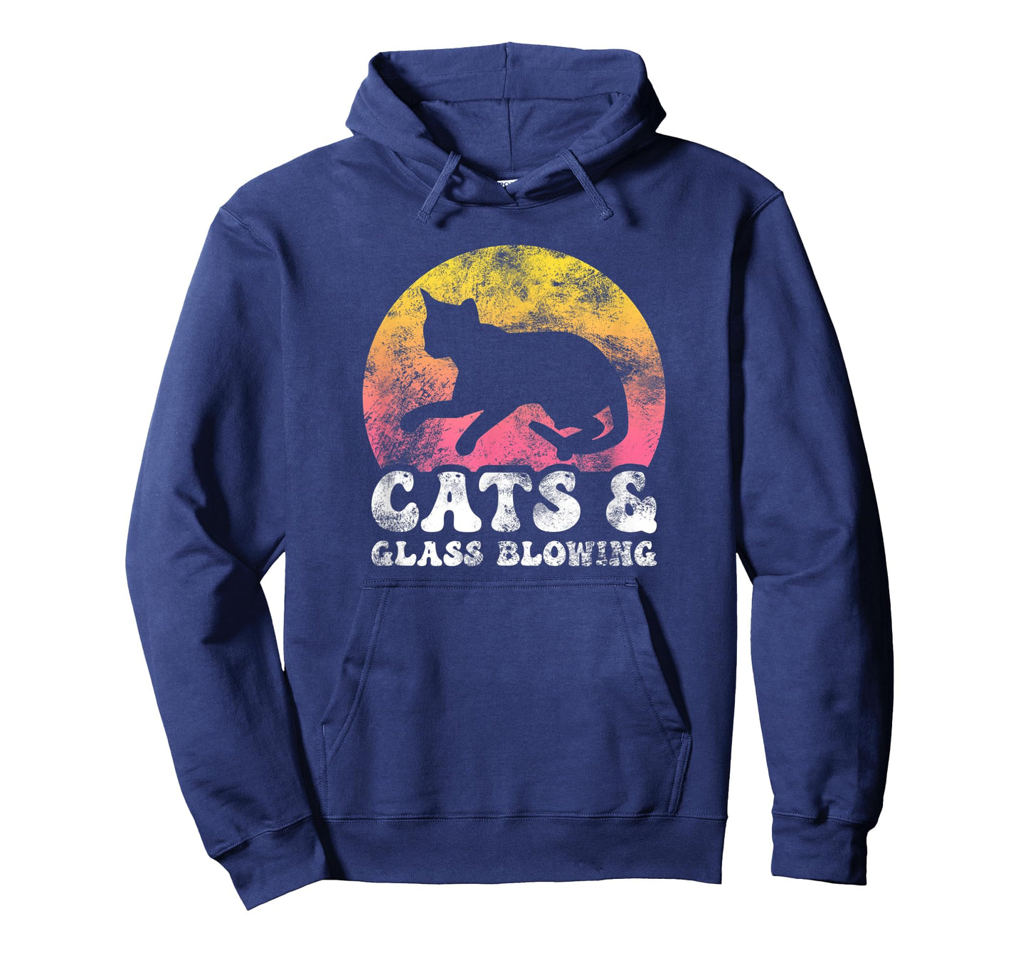 Funny Cats & Glass Blowing Vintage Retro Hobby T-Shirt