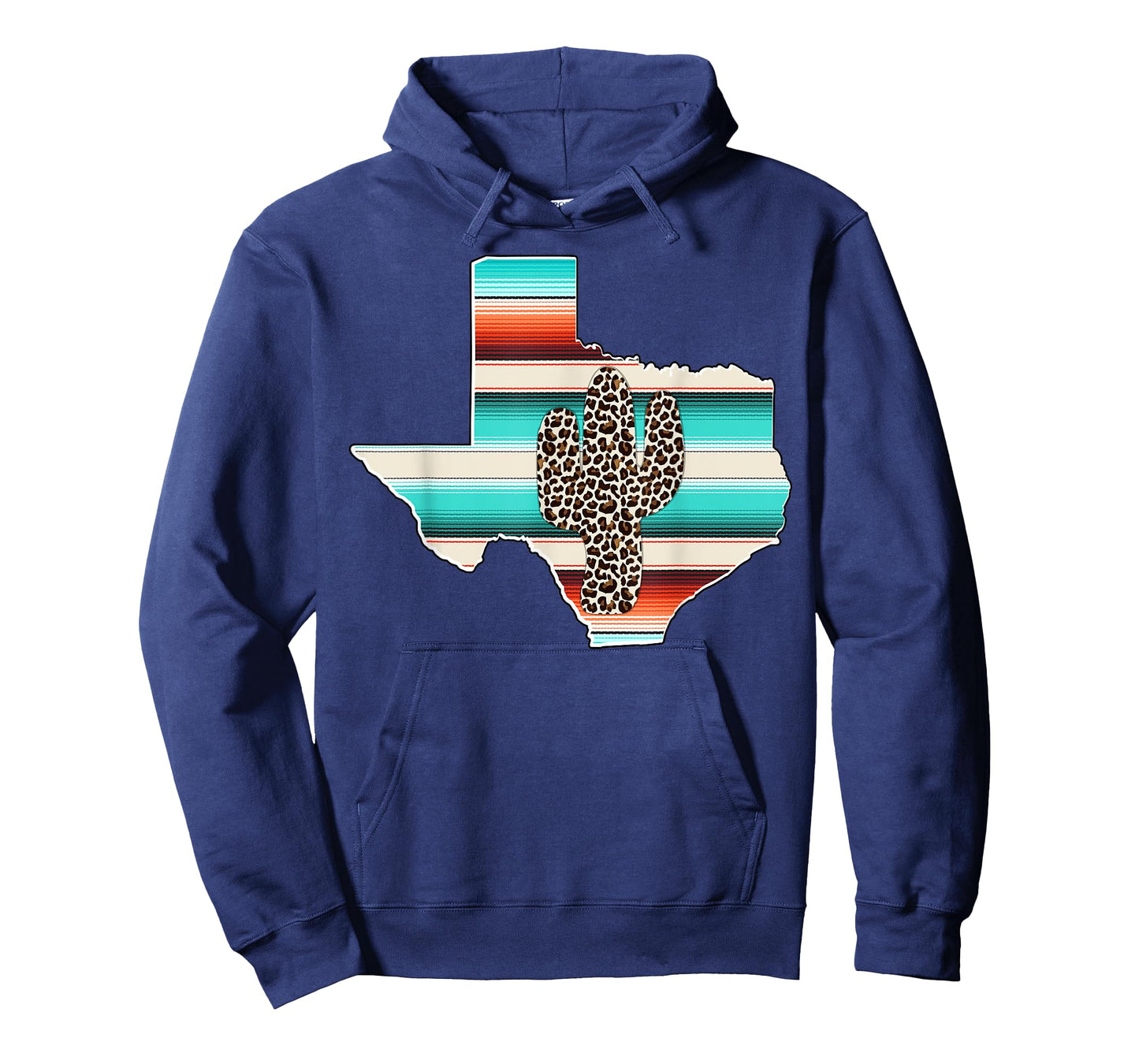 Texas State Pride Leopard Cactus Serape print Turquoise T-Shirt