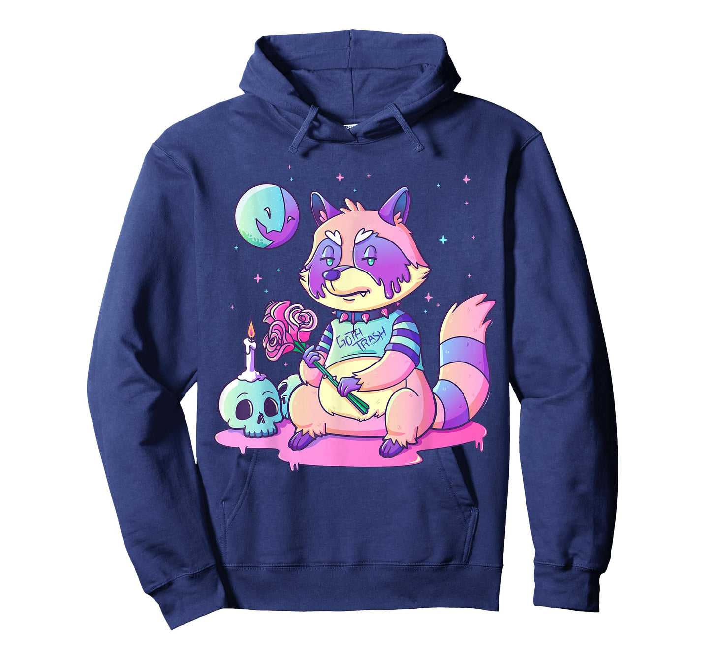 Pastel Goth Cute Creepy Raccoon Kawaii Goth Trash Menhera T-Shirt