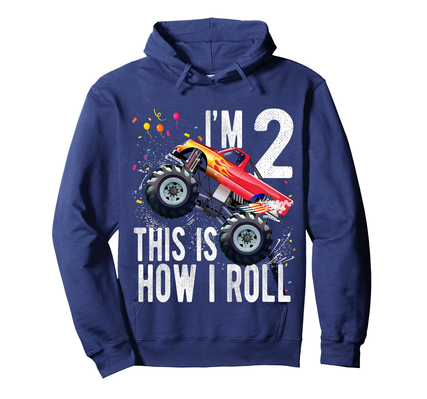 2 Year Old 2nd Birthday Boy Monster Truck Car T-Shirt