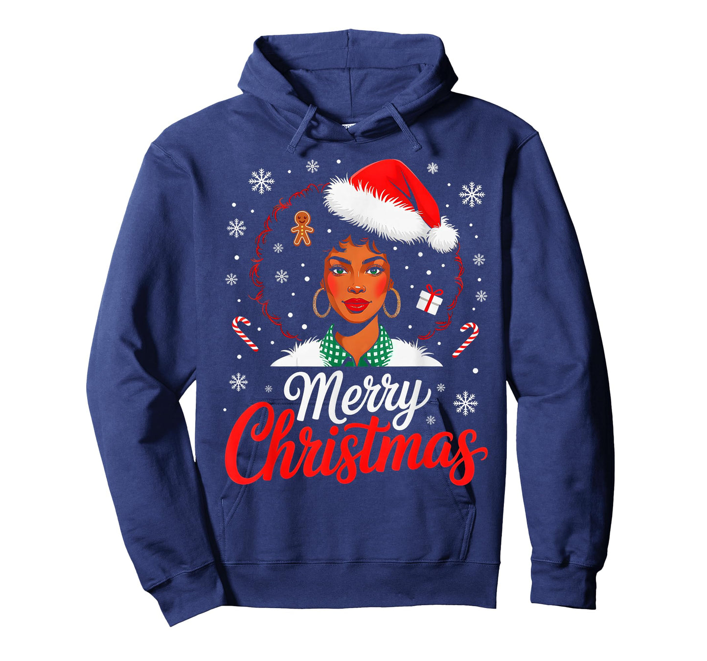 Merry Christmas Black Women African American Xmas Pajamas T-Shirt