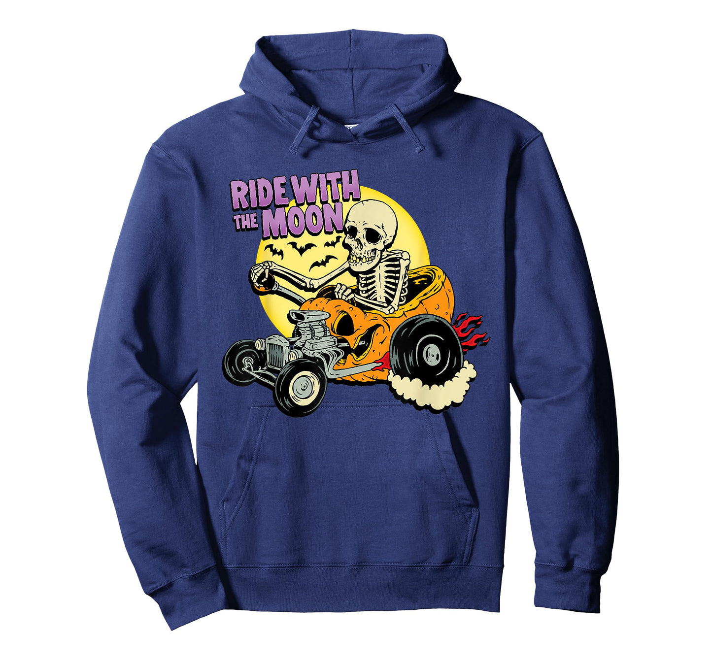 Halloween Pumpkin Hot Rod Skeleton King Rat Rod Dragster T-Shirt