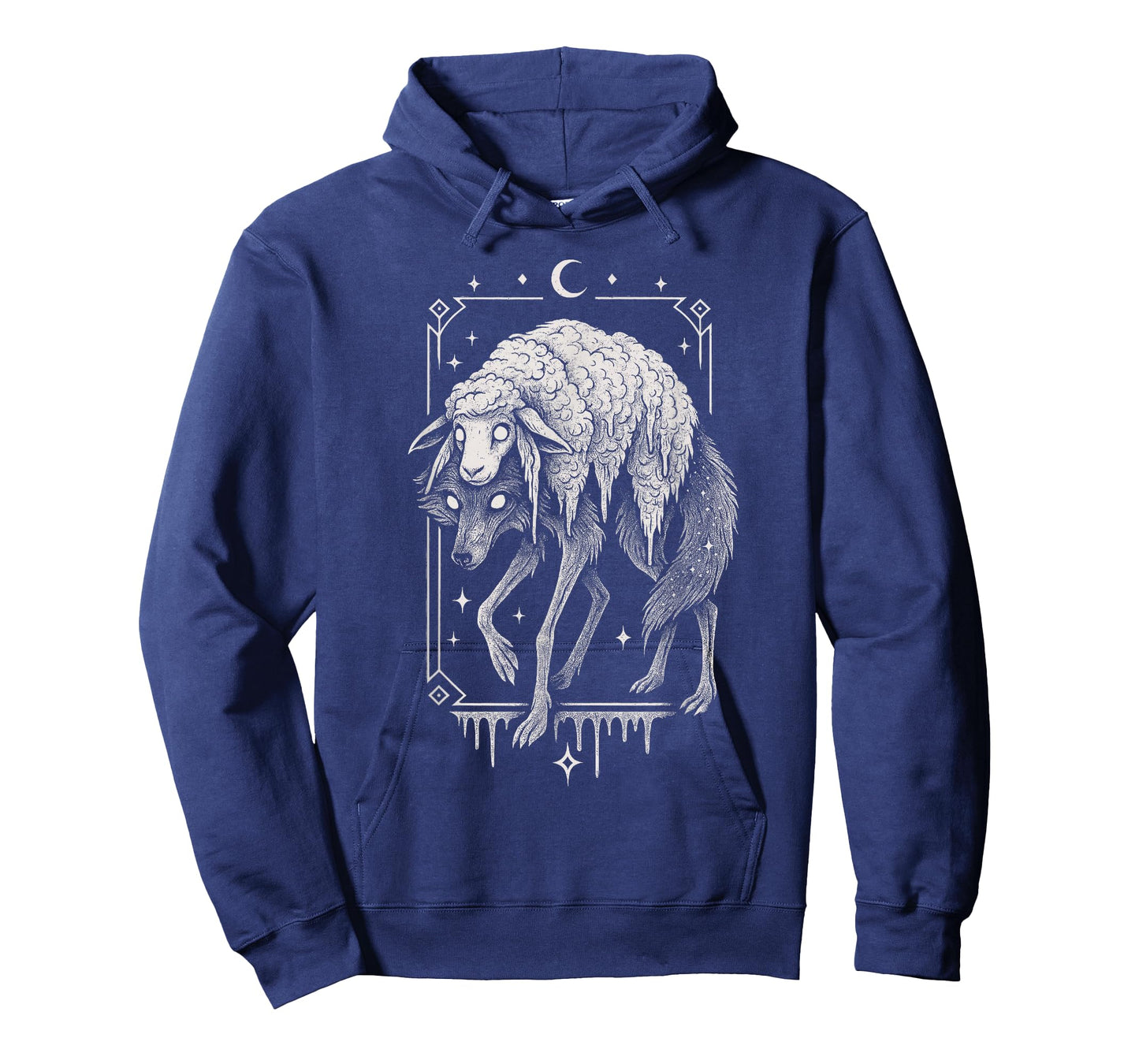 Wolf Sheep Horror Creepy Folklore Scary Goth Alt Aesthetic T-Shirt