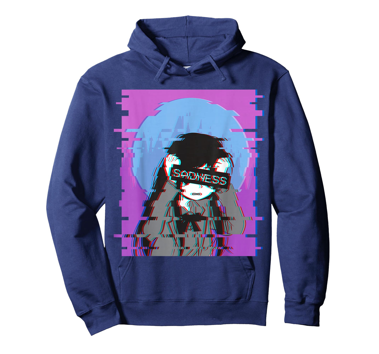 Sad Anime Girl - Japanese Aesthetic Vaporwave Anime Otaku T-Shirt