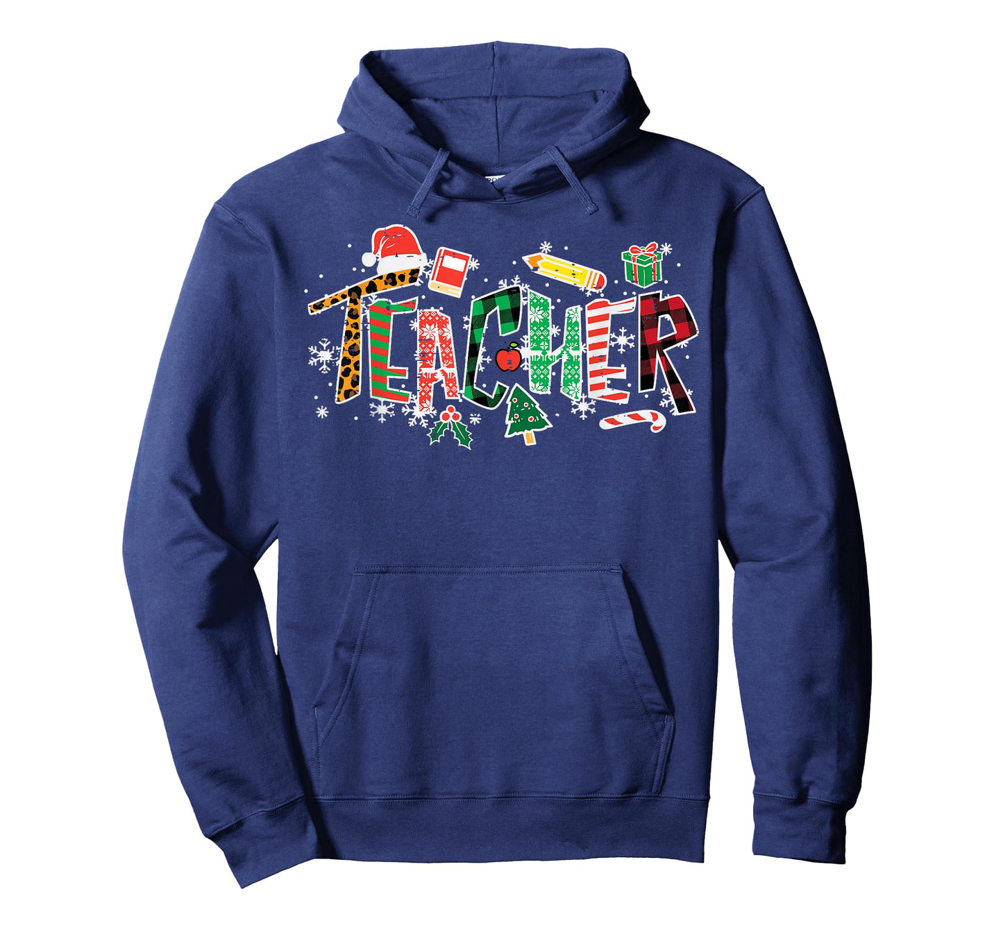 Leopard Buffalo Plaid Teacher Christmas School Xmas Women T-Shirt