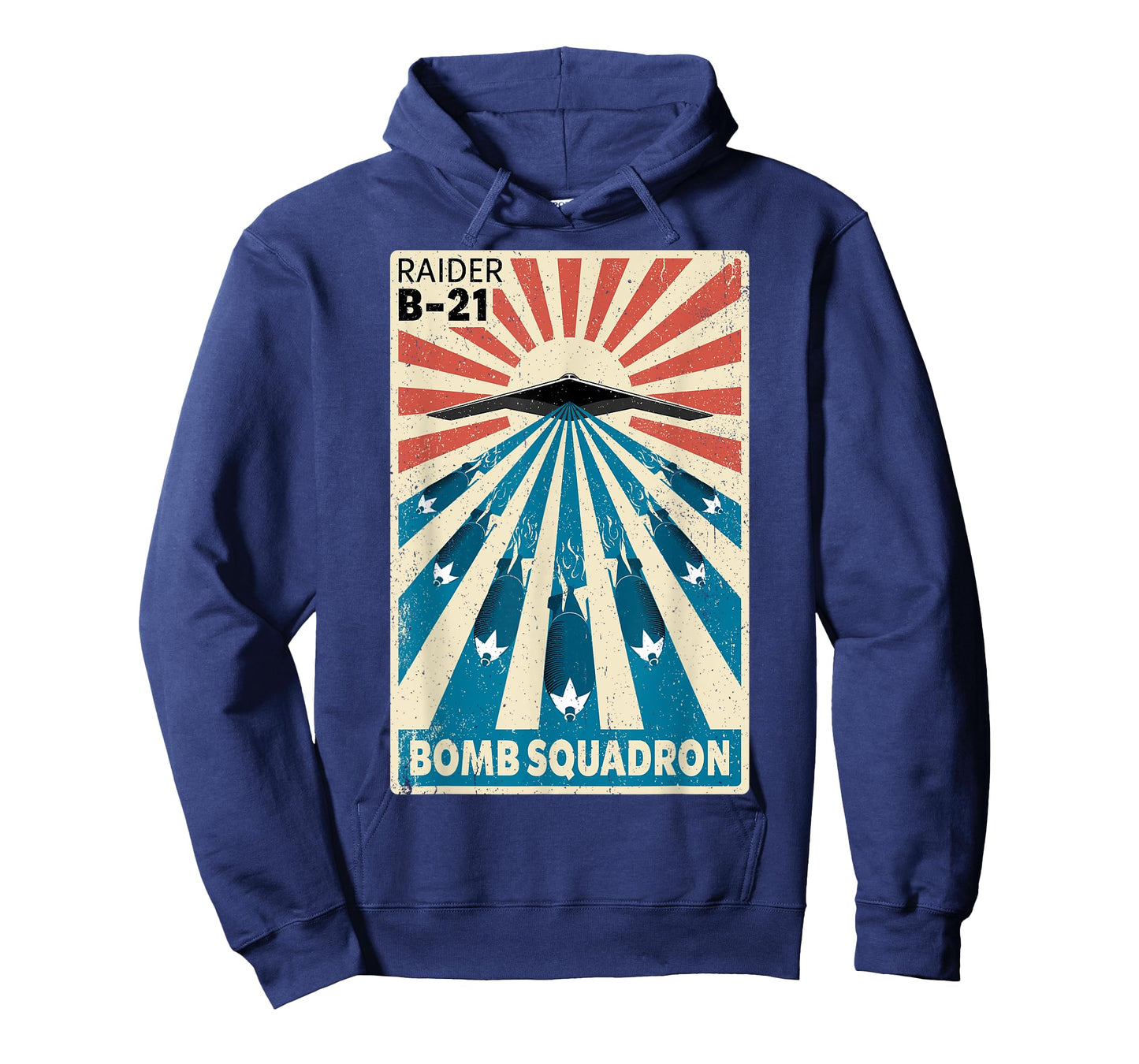 B-21 Raider Stealth Bomber Vintage Bomb Squadron Poster T-Shirt