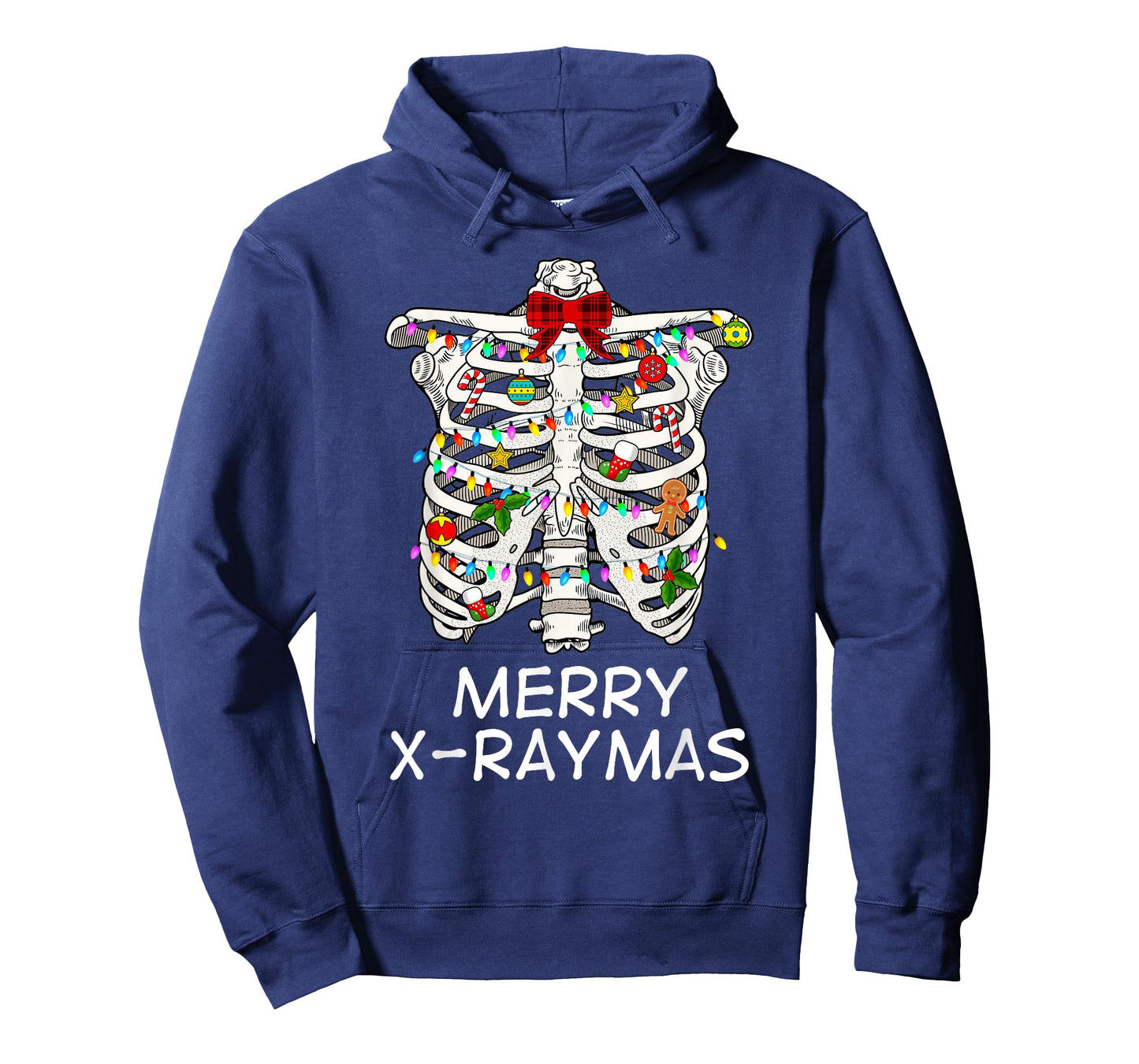 Merry X-Raymas Skeleton Rib Cage Radiology Christmas Gift T-Shirt