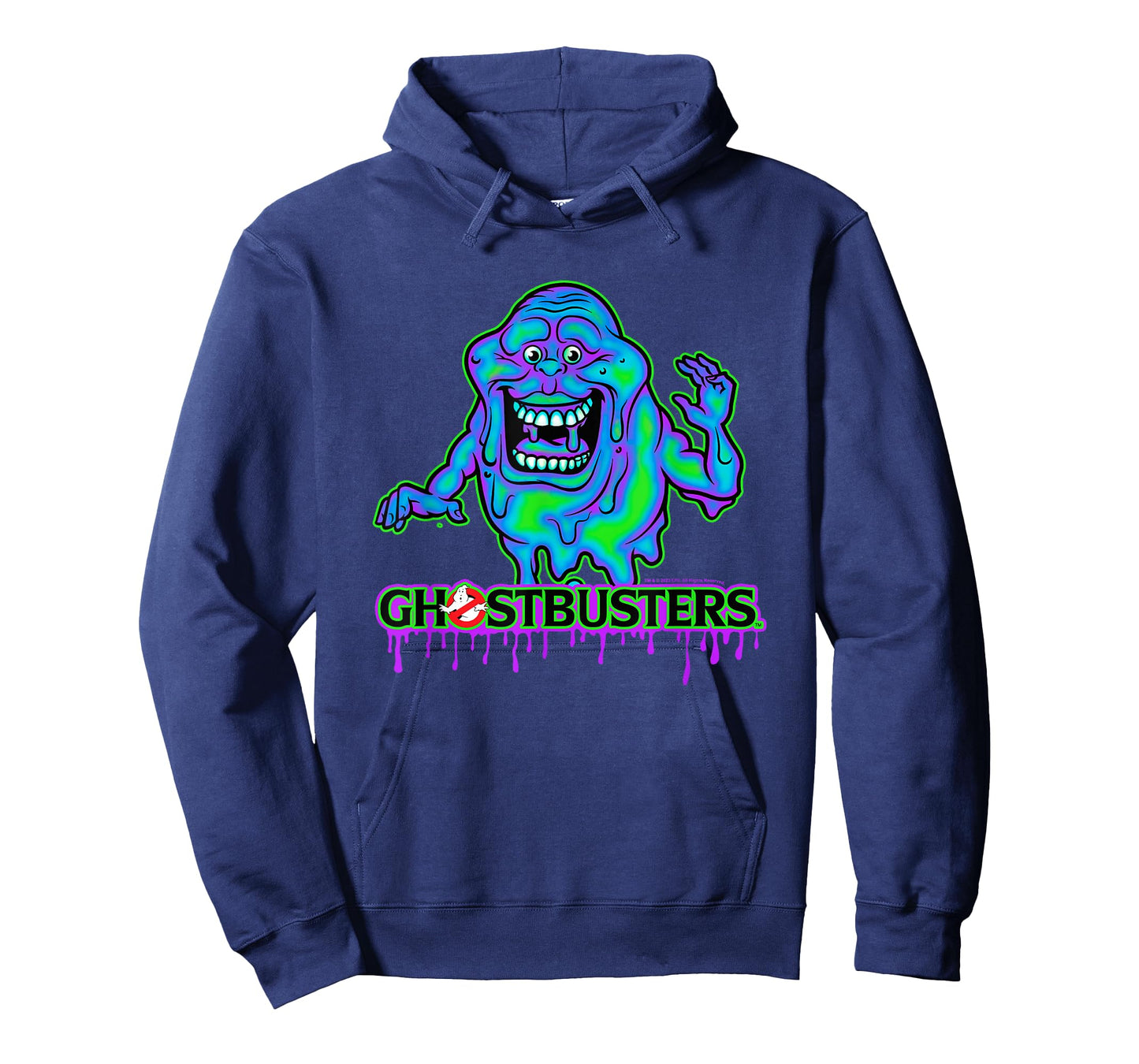 Ghostbusters Ghost Slimer Colourful Neon Big Chest Logo T-Shirt