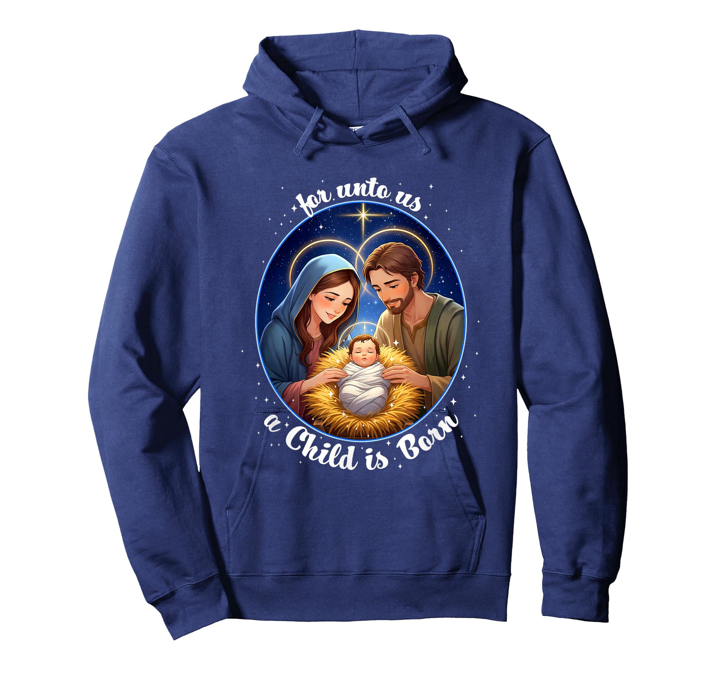 for Unto Us a Child is Born - Kawaii Manger Scene Christian T-Shirt