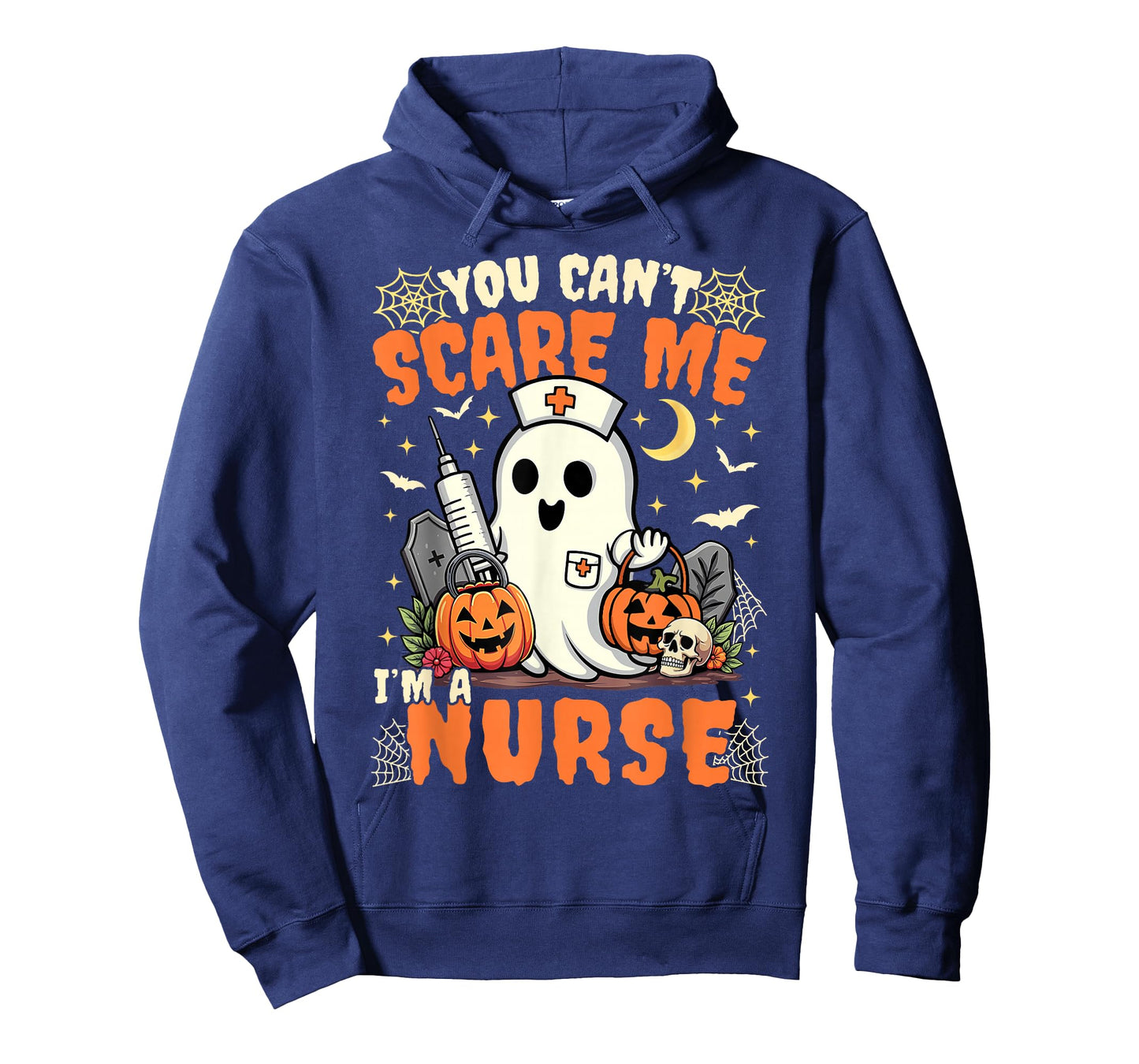 You Cant Scare Me I'm a Nurse Halloween RN Witch Boo Funny T-Shirt