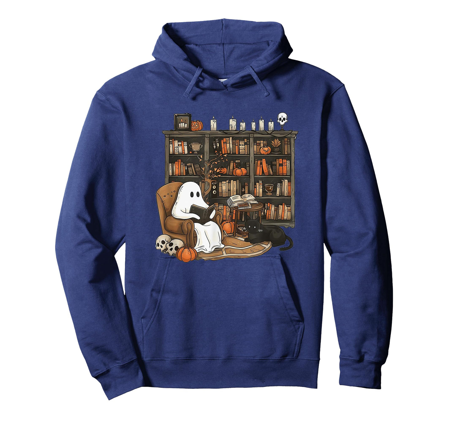 Retro Ghost Reading Books, Librarian Ghost Halloween T-Shirt