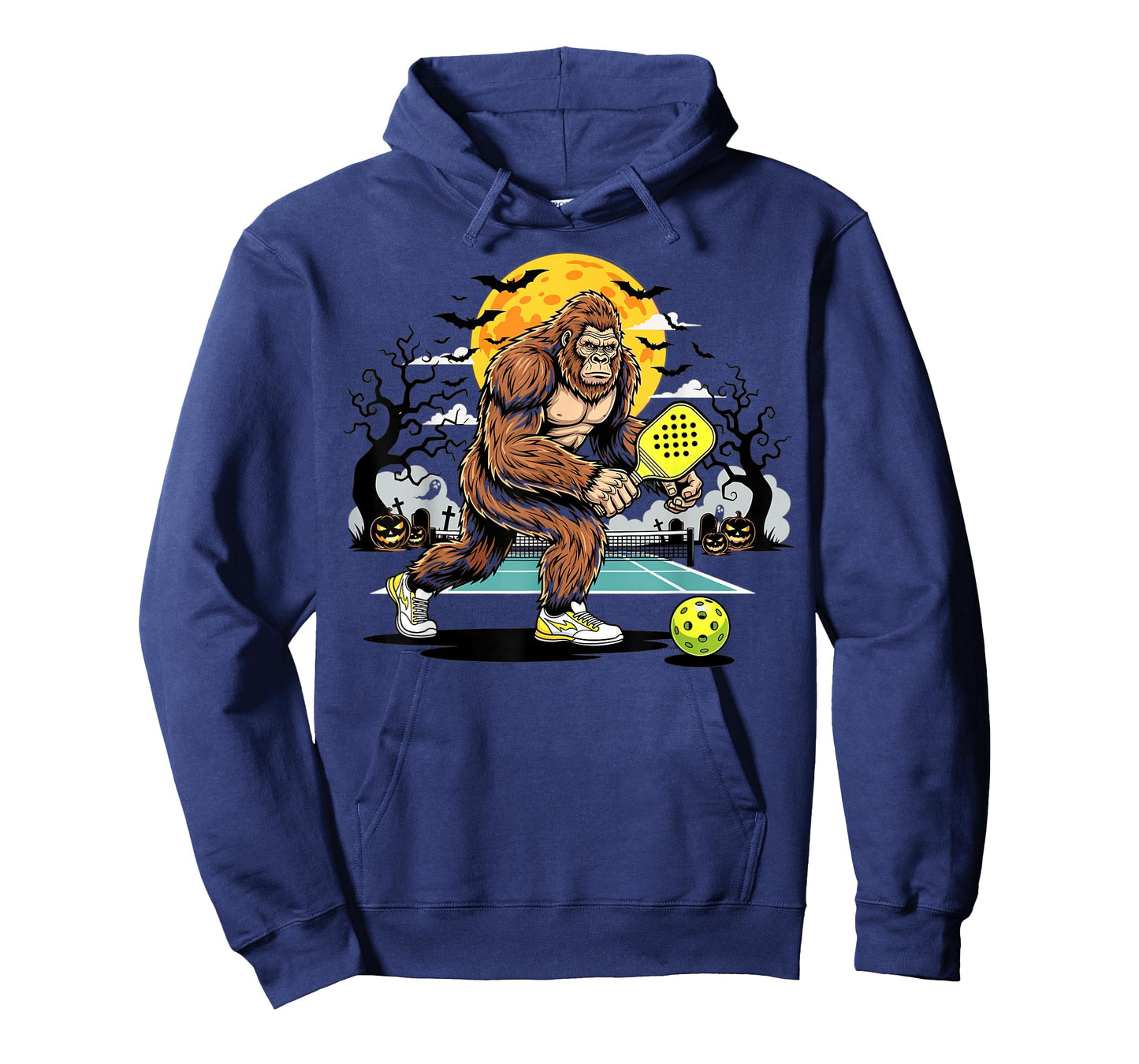 Bigfoot Halloween Pickleball Monster Costume T-Shirt
