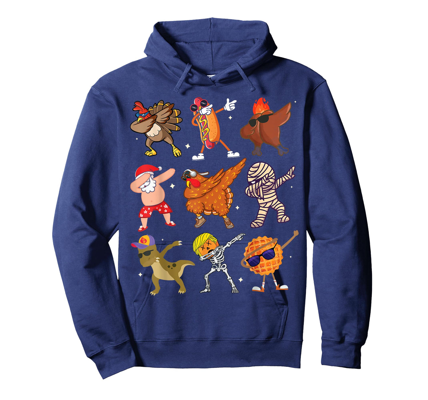 Dabbing Turkey Santa Pilgrim Thanksgiving Funny Dab T-Shirt