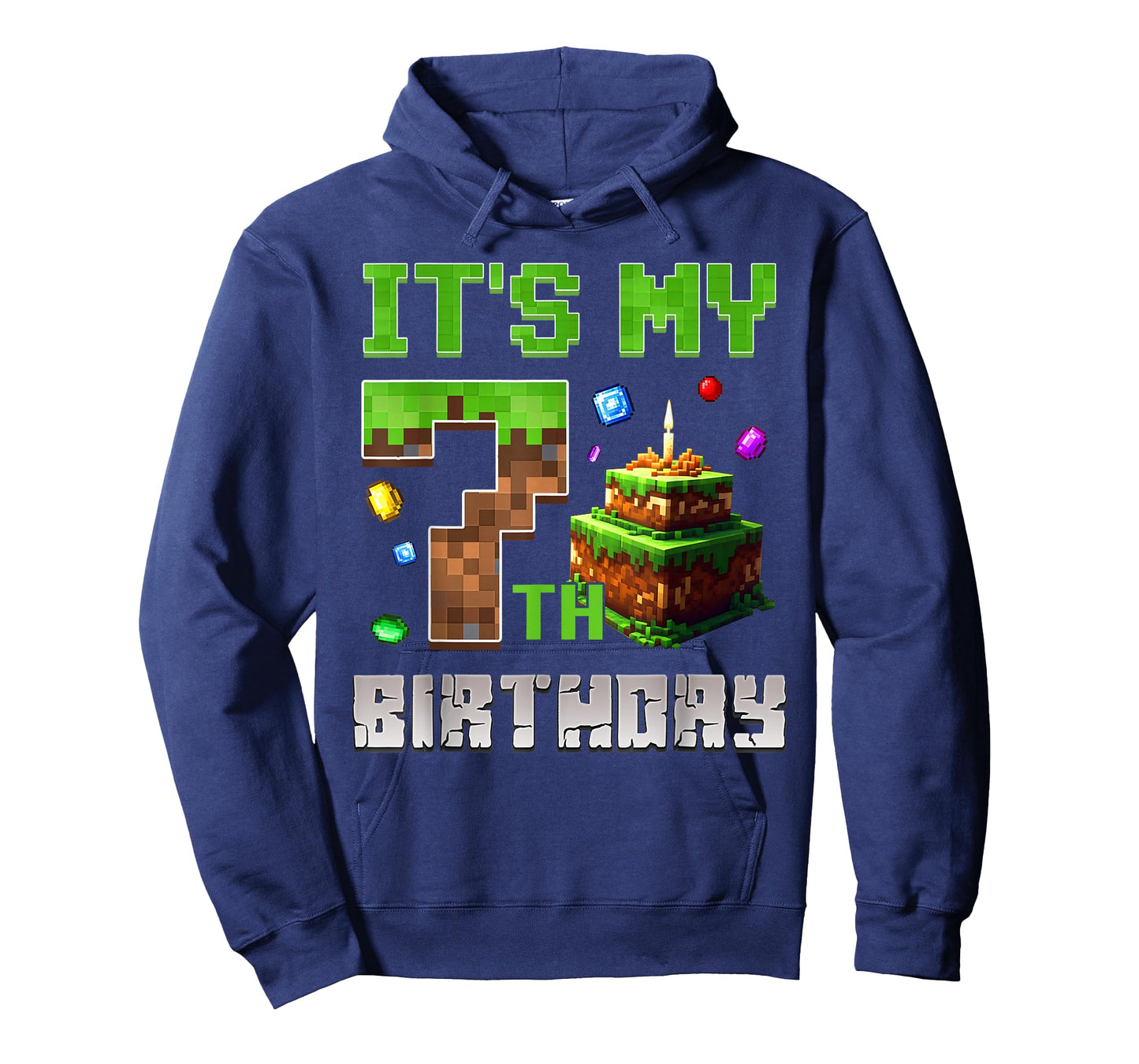 It's My 7th Birthday Shirt Birthday Boy Gamer Pixel Number T-Shirt