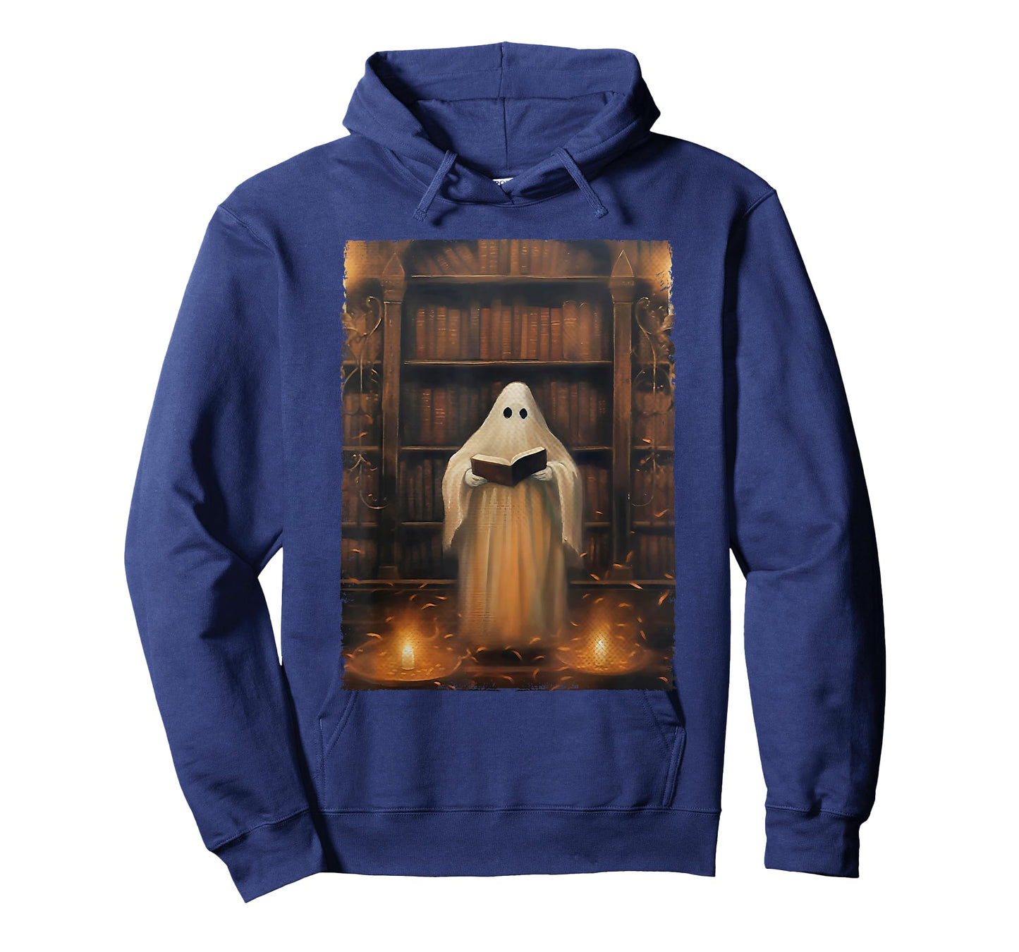 Ghost Library Halloween Book Reading Books Lover Teacher T-Shirt