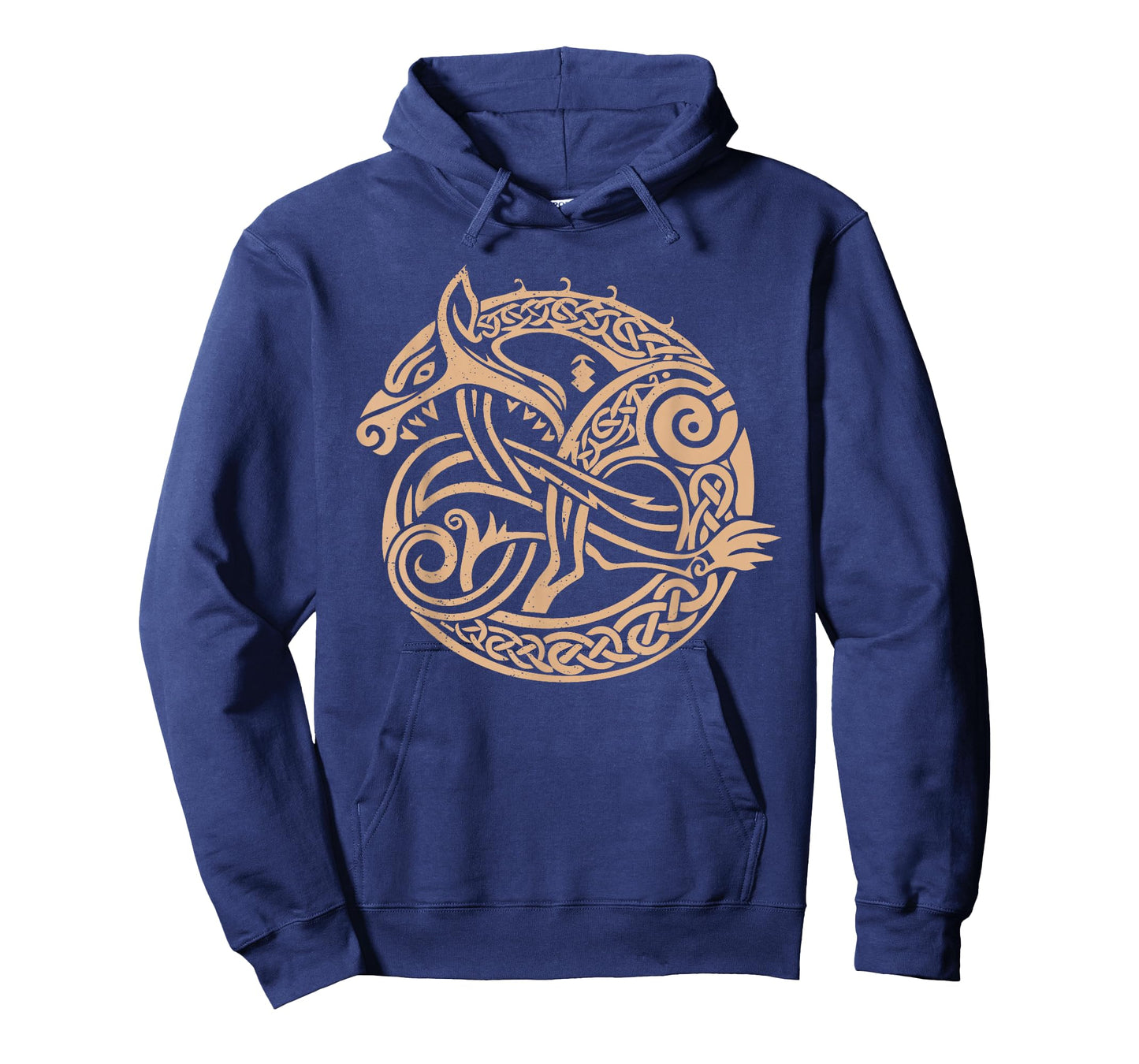 Nordic Tribal Fenrir the Wolf Viking Symbol Beige T-Shirt