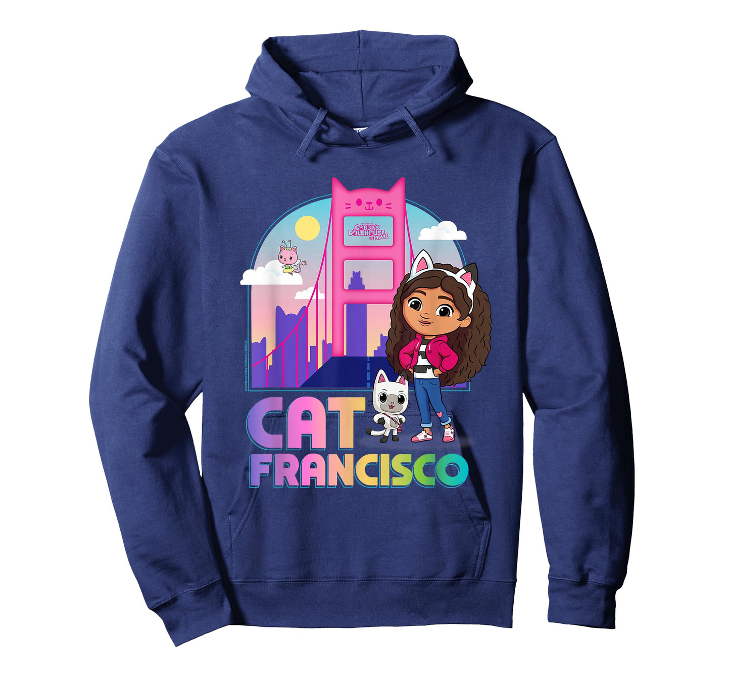 DreamWorks Gabby’s Dollhouse The Movie Cat Francisco Bridge T-Shirt