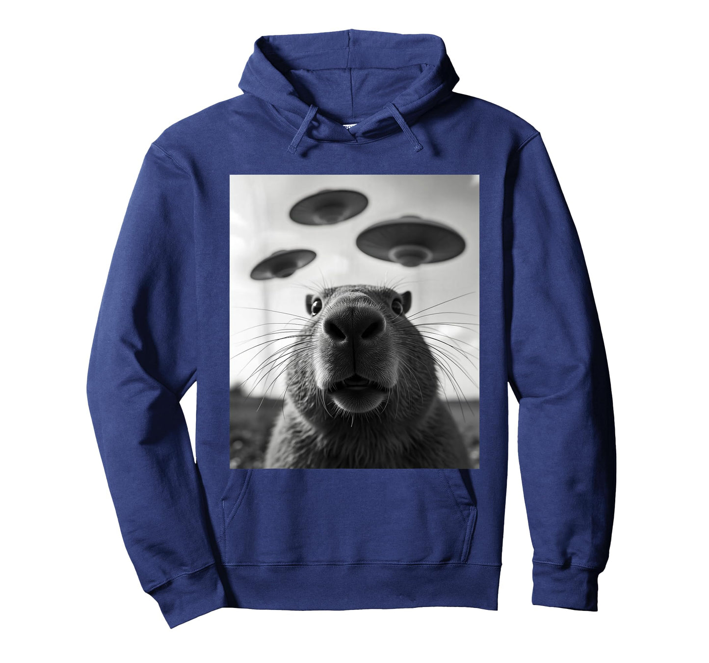 Funny Graphic Costume Weird Cute Capybara Selfie UFO T-Shirt