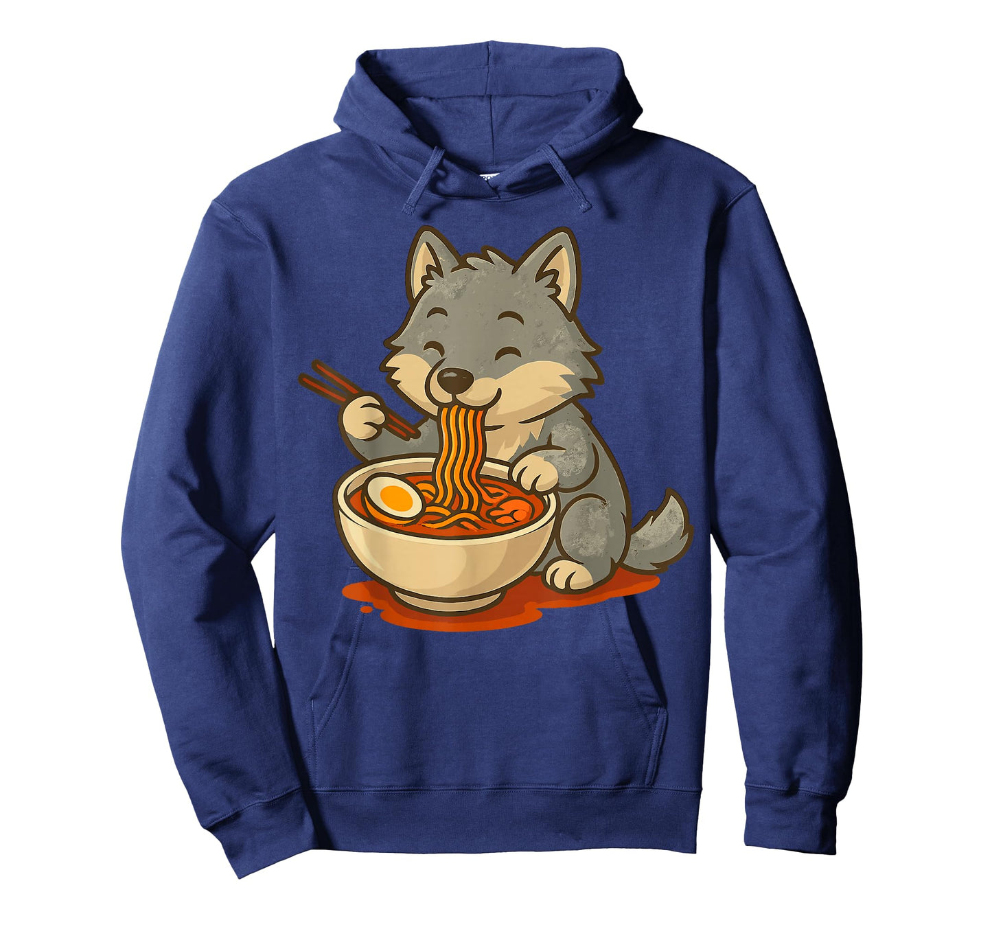 Wolf Eating Ramen Noodles T-Shirt