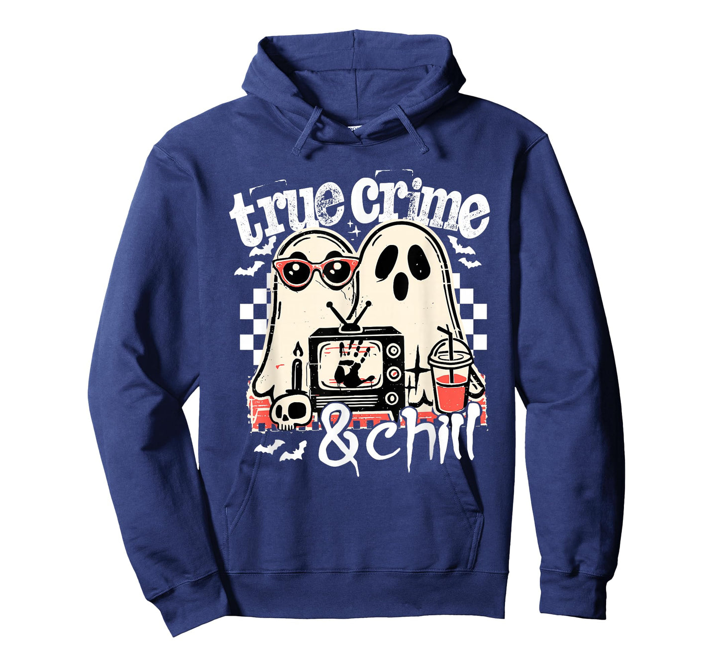 True Crime and Chill Funny Halloween, Cute Ghost Halloween T-Shirt