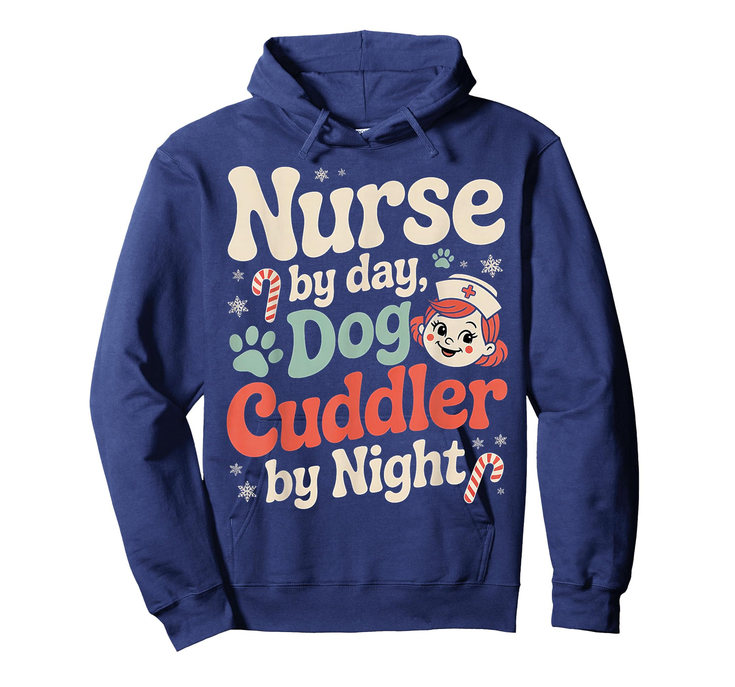 Nurse by Day Dog Cuddler by Night Funny Nurse Christmas T-Shirt