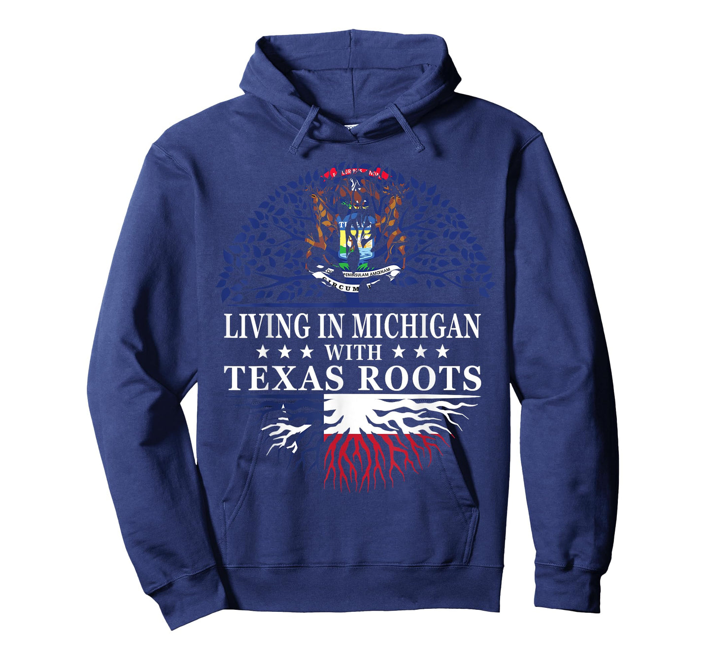 Living in Michigan With Texas Roots T-Shirt
