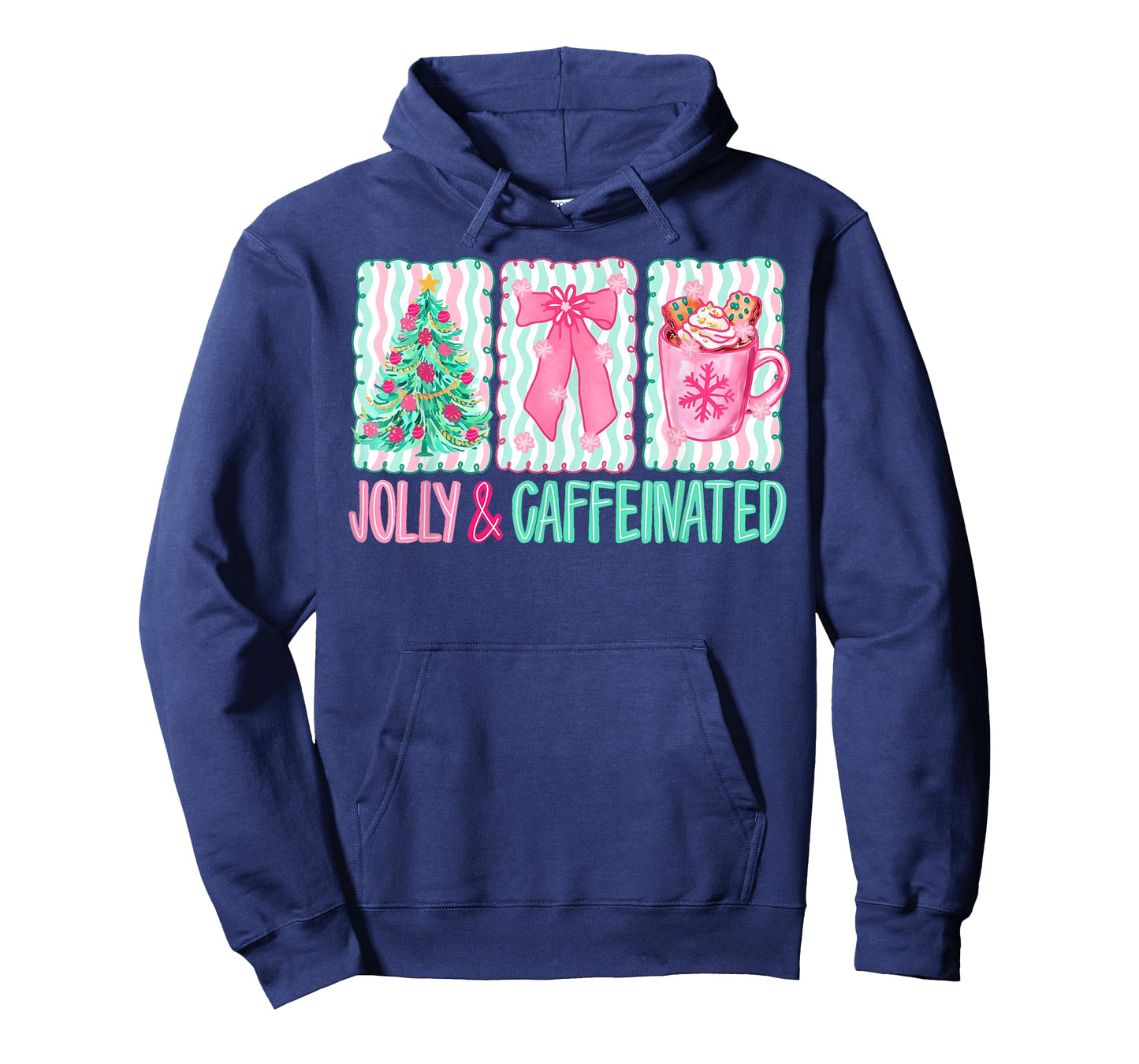 Preppy Christmas Coffee Lovers to Be Jolly and Caffeinated T-Shirt