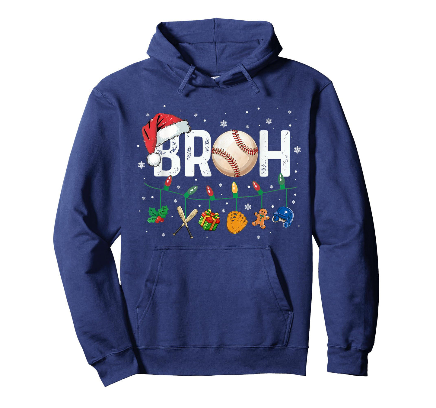 Bruh Funny Christmas Baseball Teens Boys Kids Xmas Pajamas T-Shirt