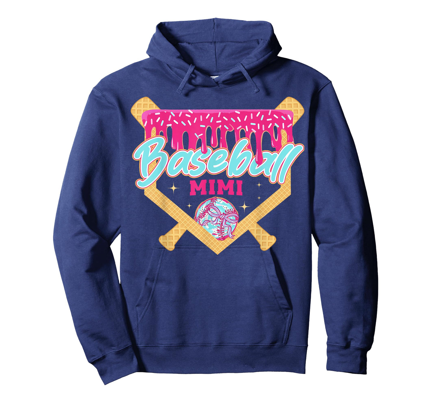 Baseball Mimi Drip Ice Cream Baseball Season Mother's Day T-Shirt