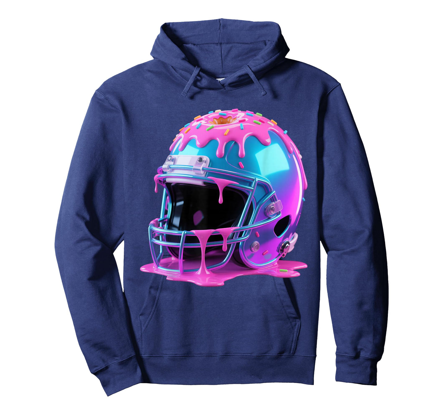 Football Helmet Ice Cream Drip Lineman WR QB RB Sprinkles T-Shirt