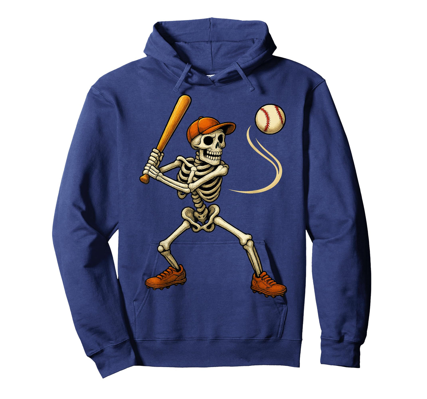 Funny Skeleton Baseball Batting Halloween Costume Men Boys T-Shirt