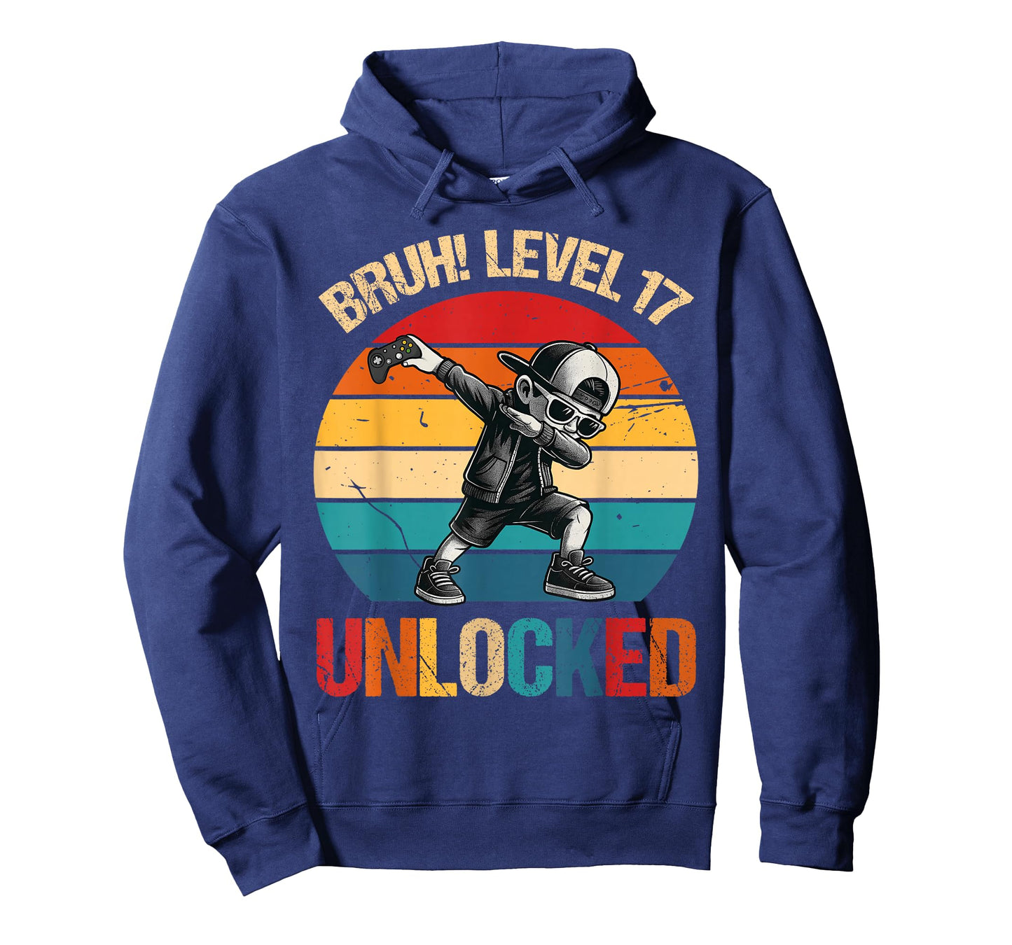 17 Years Old Dabbing Boy Bruh 17th Level Unlocked Birthday T-Shirt