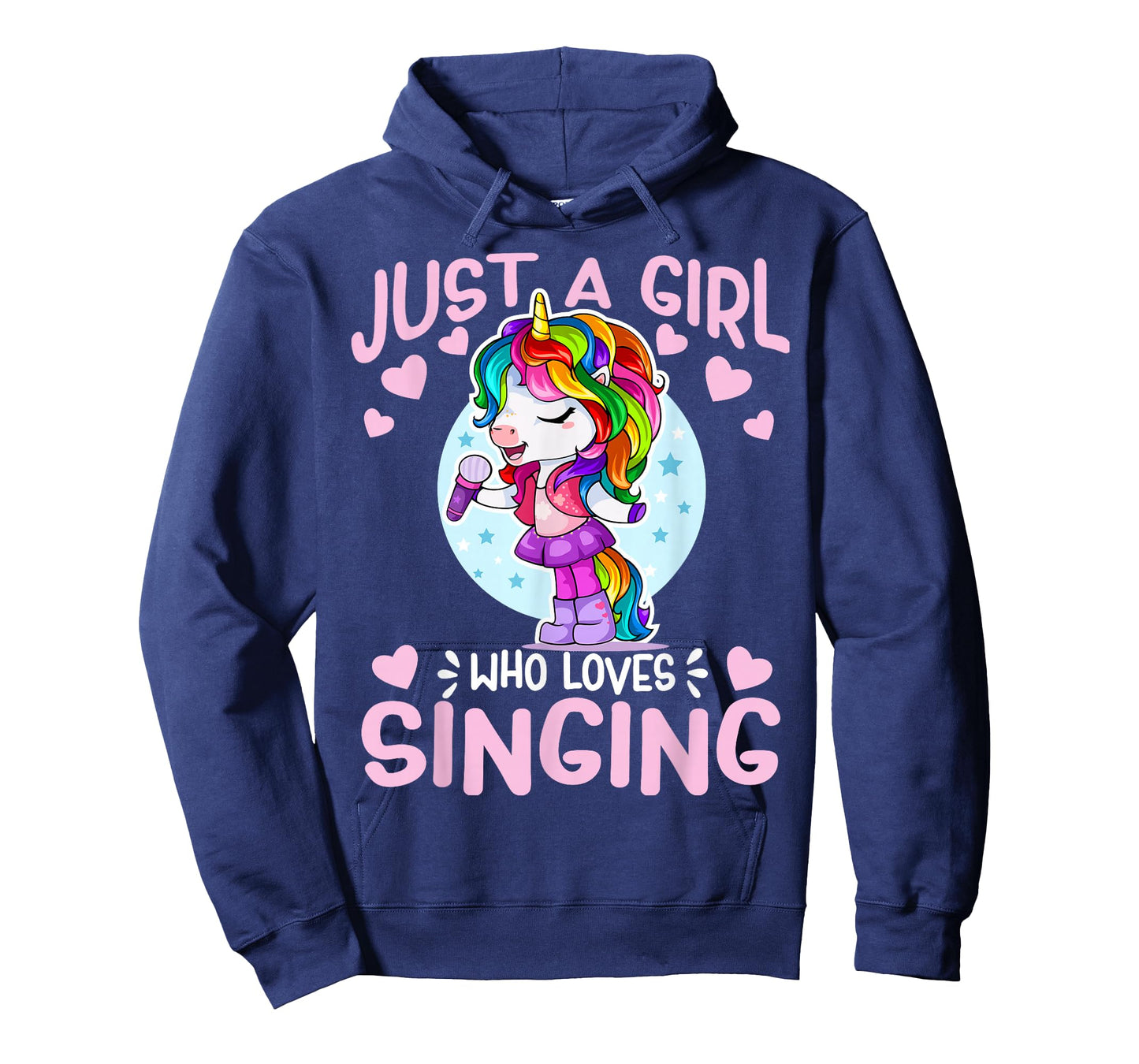 Just A Girl Who Loves Singing Funny Karaoke Singer Unicorn T-Shirt