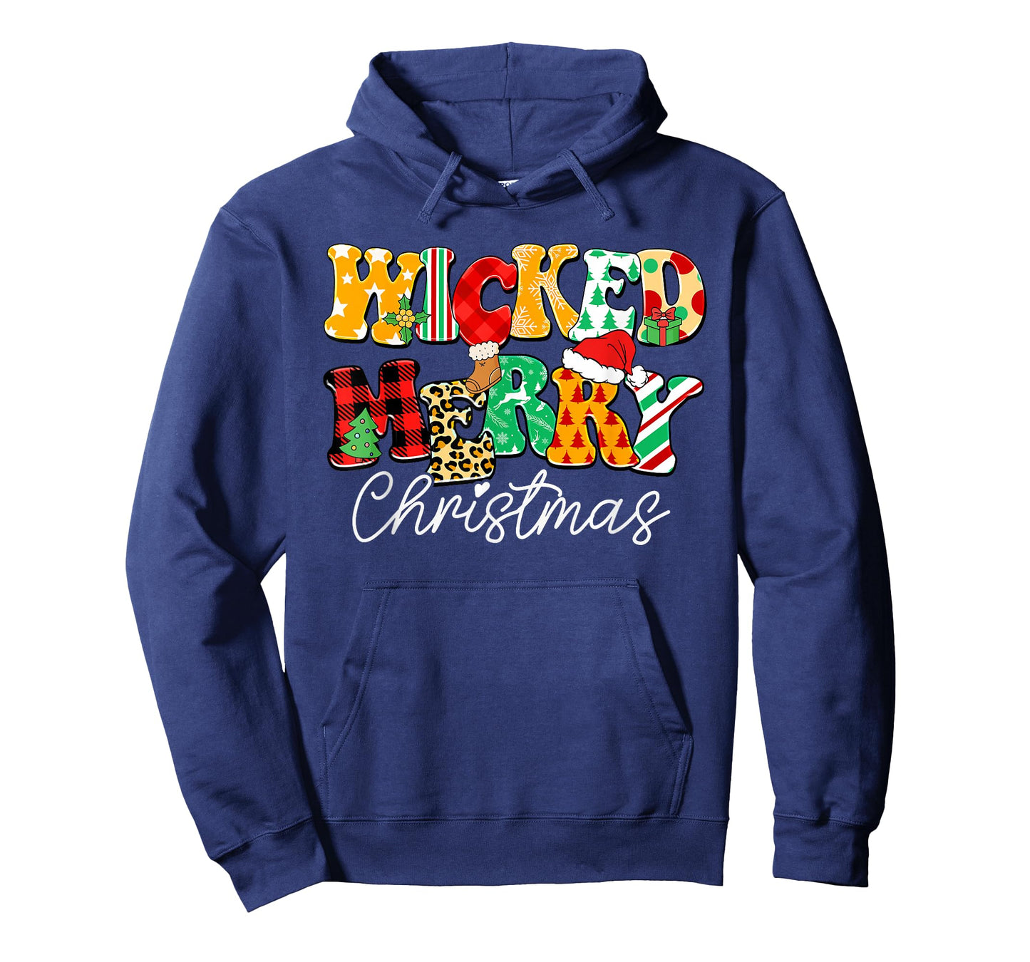 Wicked Merry Christmas Pattern Mix Humor T-Shirt