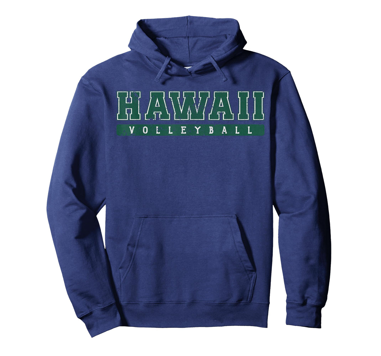 Hawaii Volleyball Green Vintage Text T-Shirt