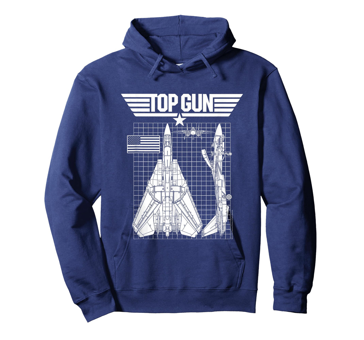 Top Gun F-14 Tomcat Blueprints Action Movie T-Shirt