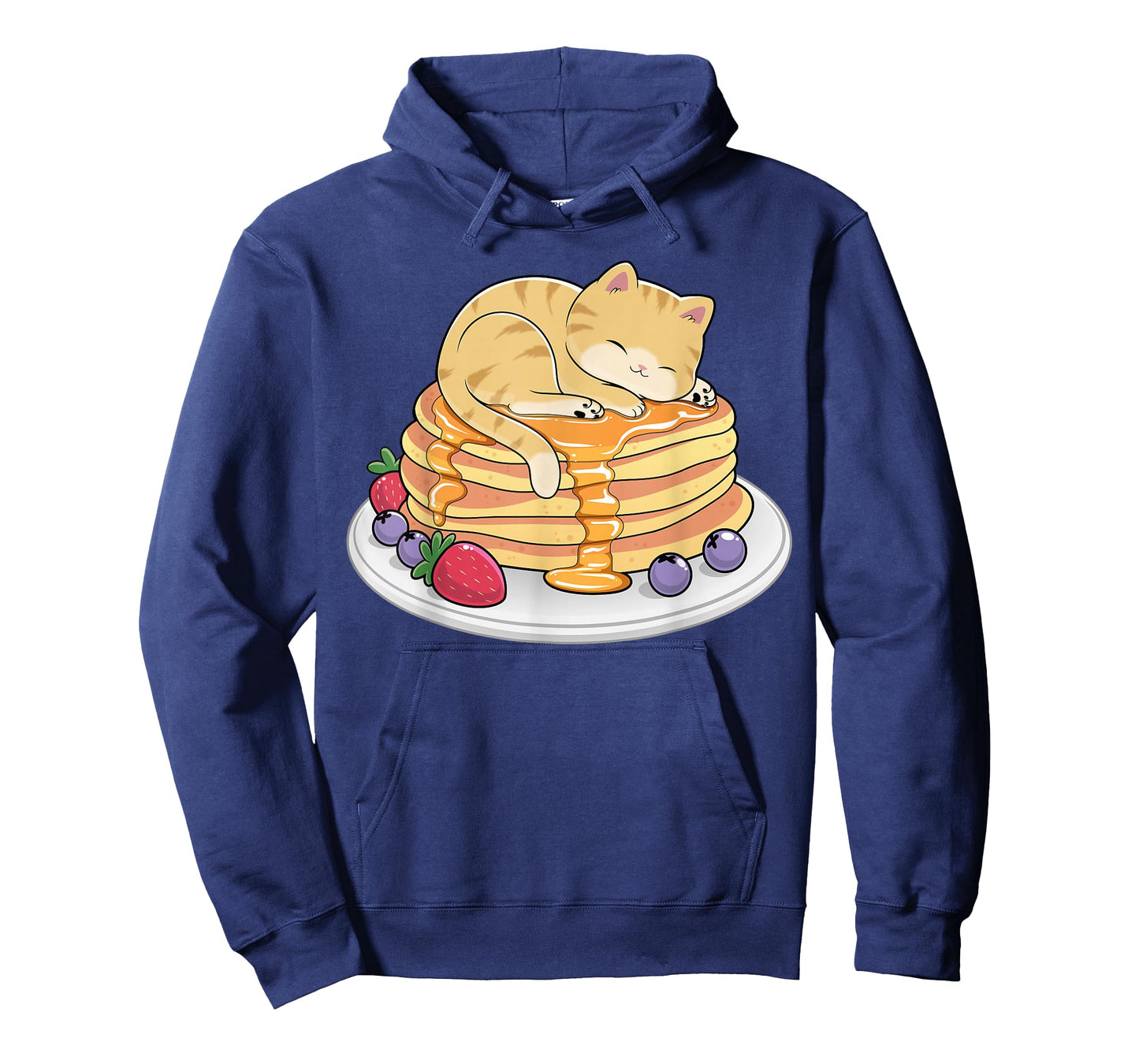 Cat Pancakes Kawaii Anime Cat Nap Funny Breakfast Kitten T-Shirt