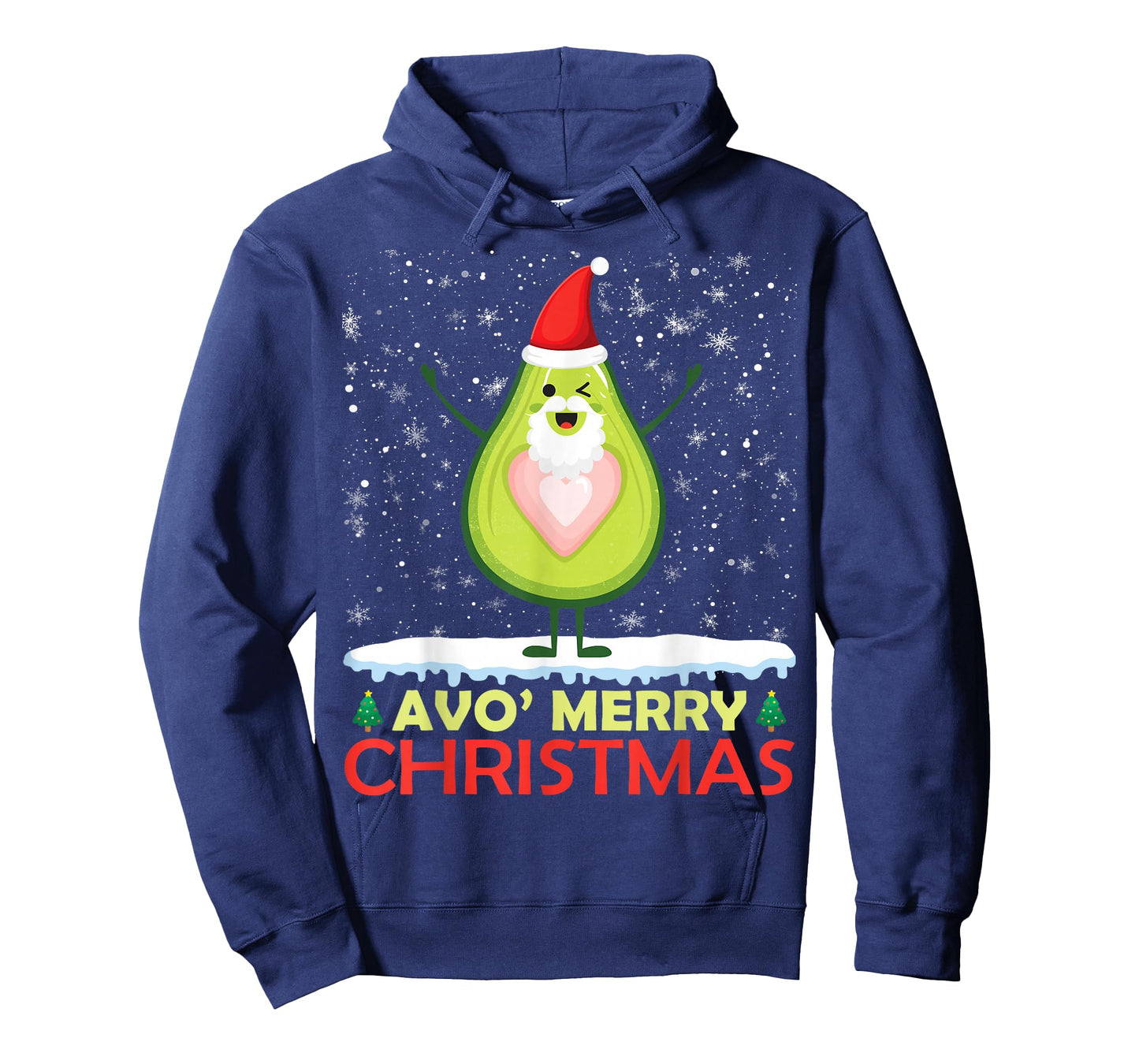 Santa Avocado Avo Merry Christmas Vegan Pajama Avocado Lover T-Shirt