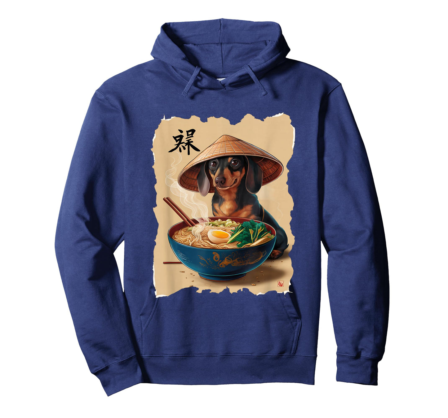 Men Woman Kawaii Eating Ramen Japanese Dachshund T-Shirt